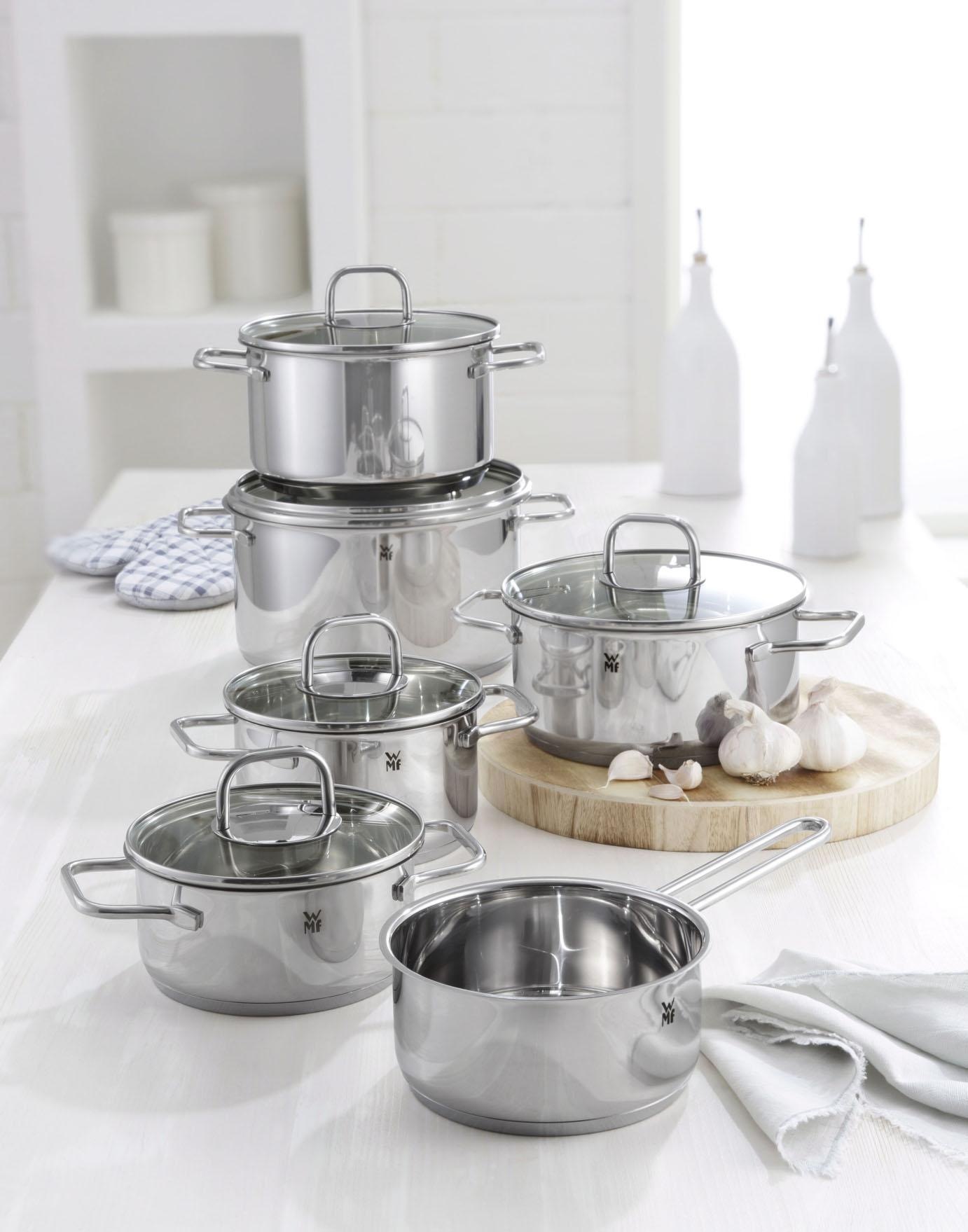 WMF Topf-Set »Inspiration Induktion, Kochtopf Set mit Glasdeckel« Cromargan günstig online kaufen