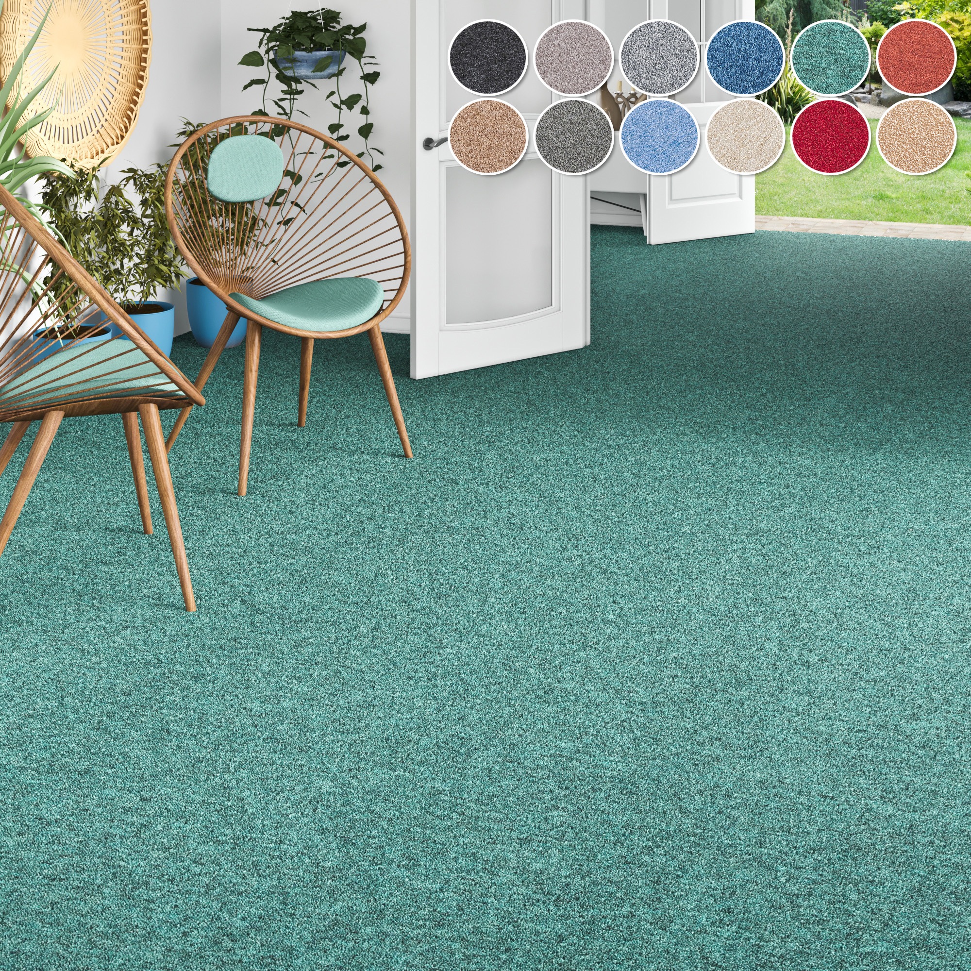 my home Teppichboden »Fortis, Schlinge, Made in Netherlands«, rechteckig, 5 günstig online kaufen
