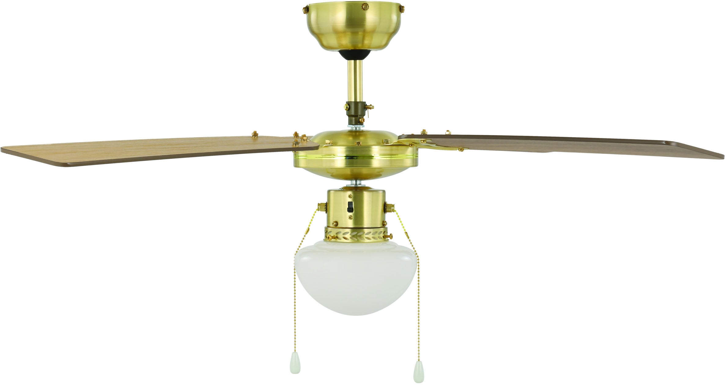 EGLO Deckenleuchte »FORTALEZA Ventilator & Licht - Stahl - E27 - 1X60W - IP20« E27 1 Stk. Ventilator mit Beleuchtung, Wohnzimmer, Schalfzimmern, H42 x Ø106,6 cm