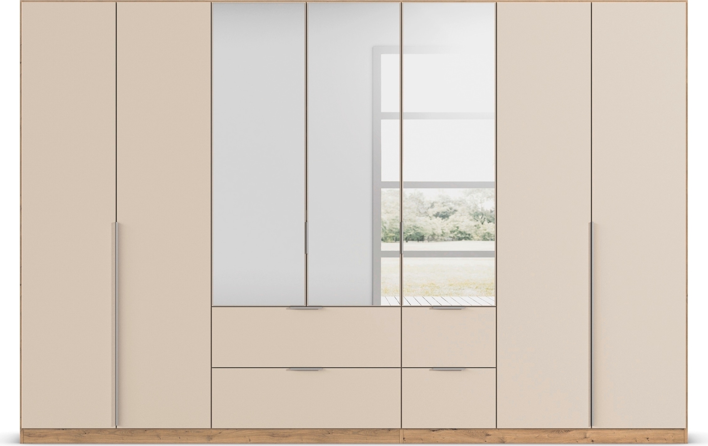 rauch Drehtürenschrank »Kleiderschrank Schrank Garderobe AGORDO mit Dekor- oder Hochglanzfront«, mit Außenschubkästen, in 6 Breiten und 2 Höhen MADE IN GERMANY