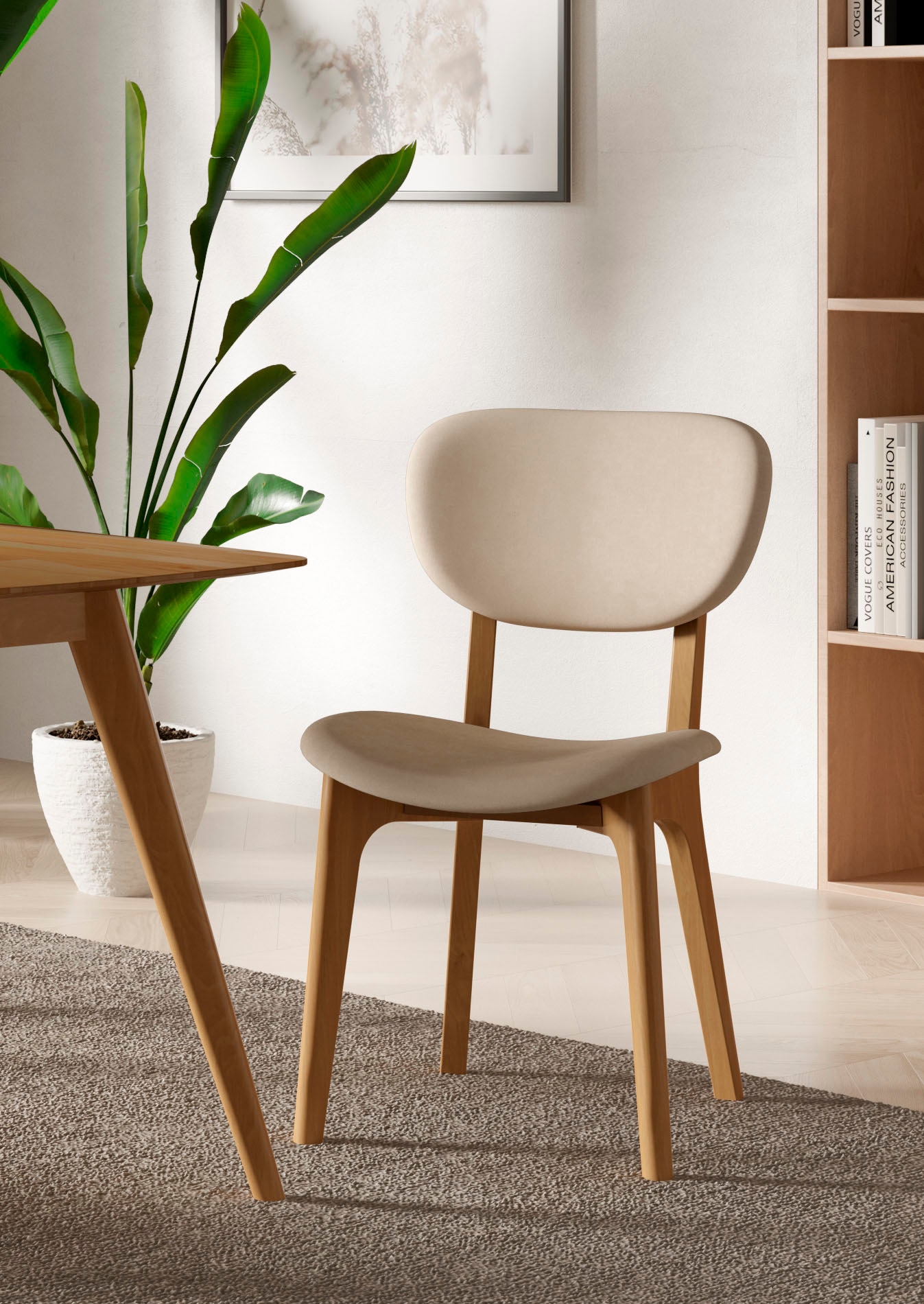 INOSIGN Stuhl »COZY Made in Italy«, (Set), 2 St., Microfaser, Gestell in Bu günstig online kaufen