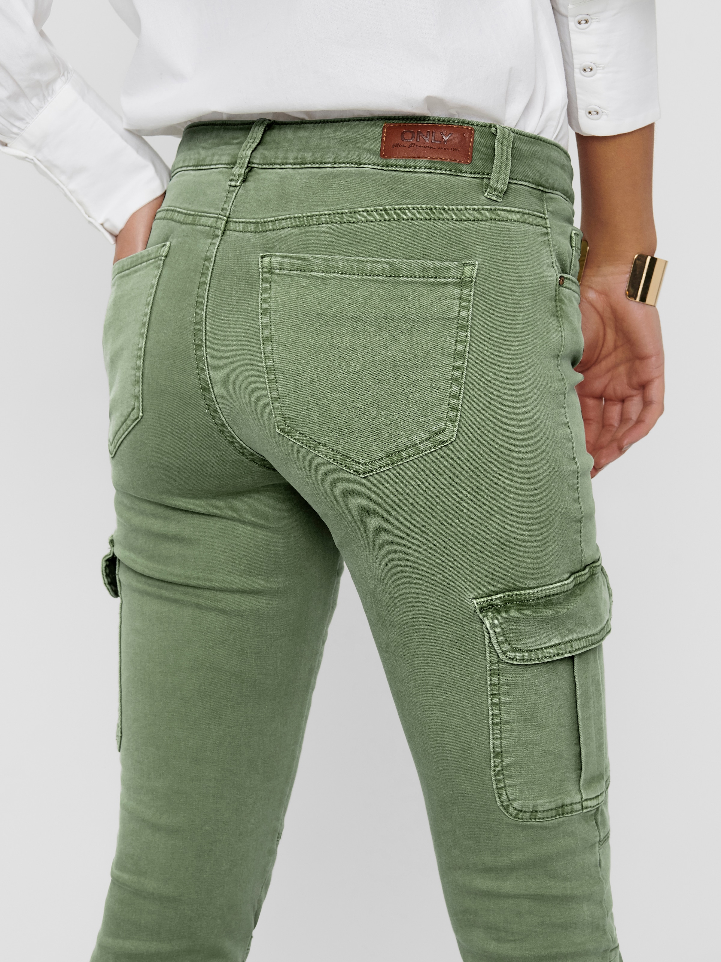 ONLY Cargohose »ONLMISSOURI REG ANK CARGO PNT NOOS«  mit Stretchsäumen