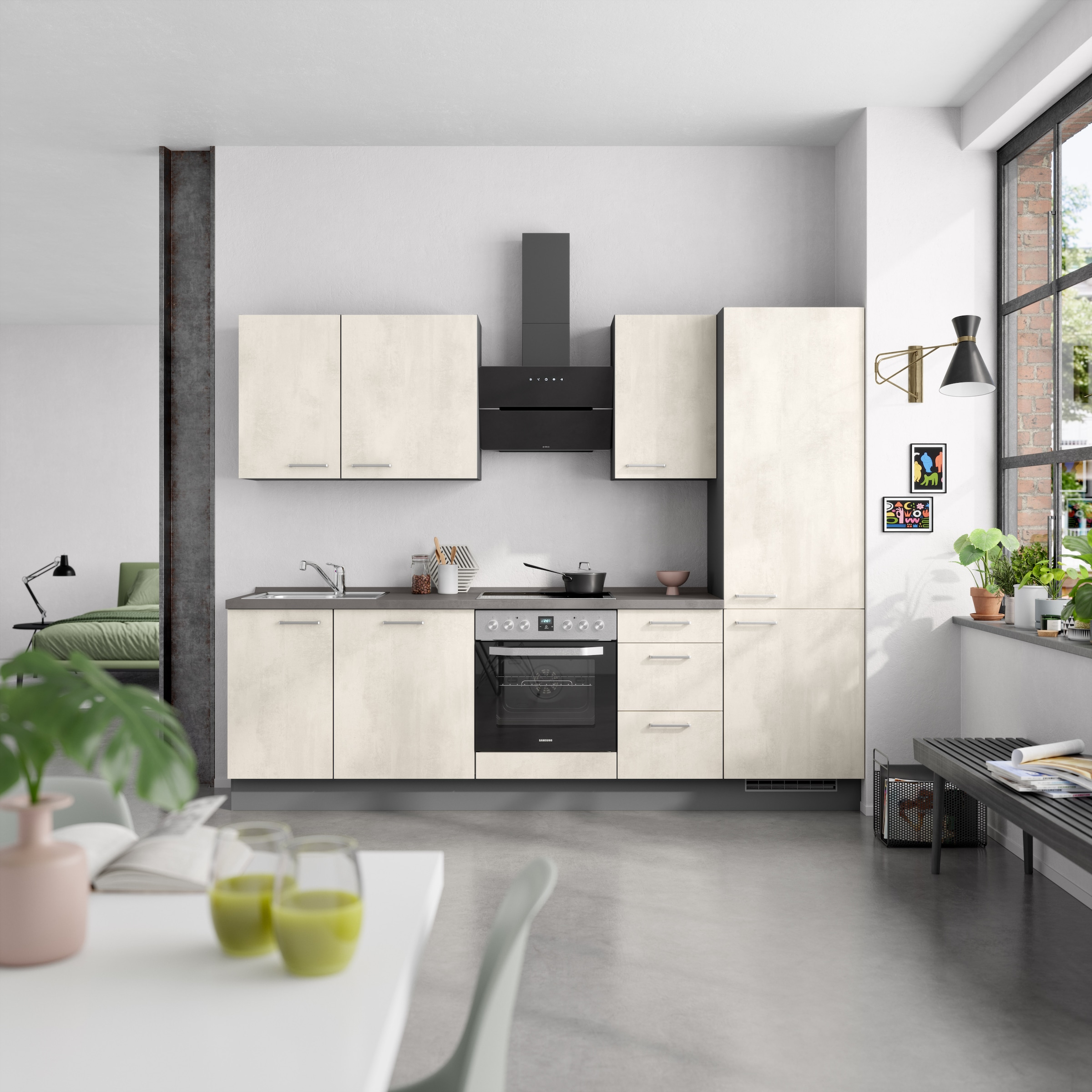 nobilia® Küchenzeile »"Riva II"«, vormontiert, Ausrichtung wählbar, Breite 270 cm, wahlw. mit E-Geräten