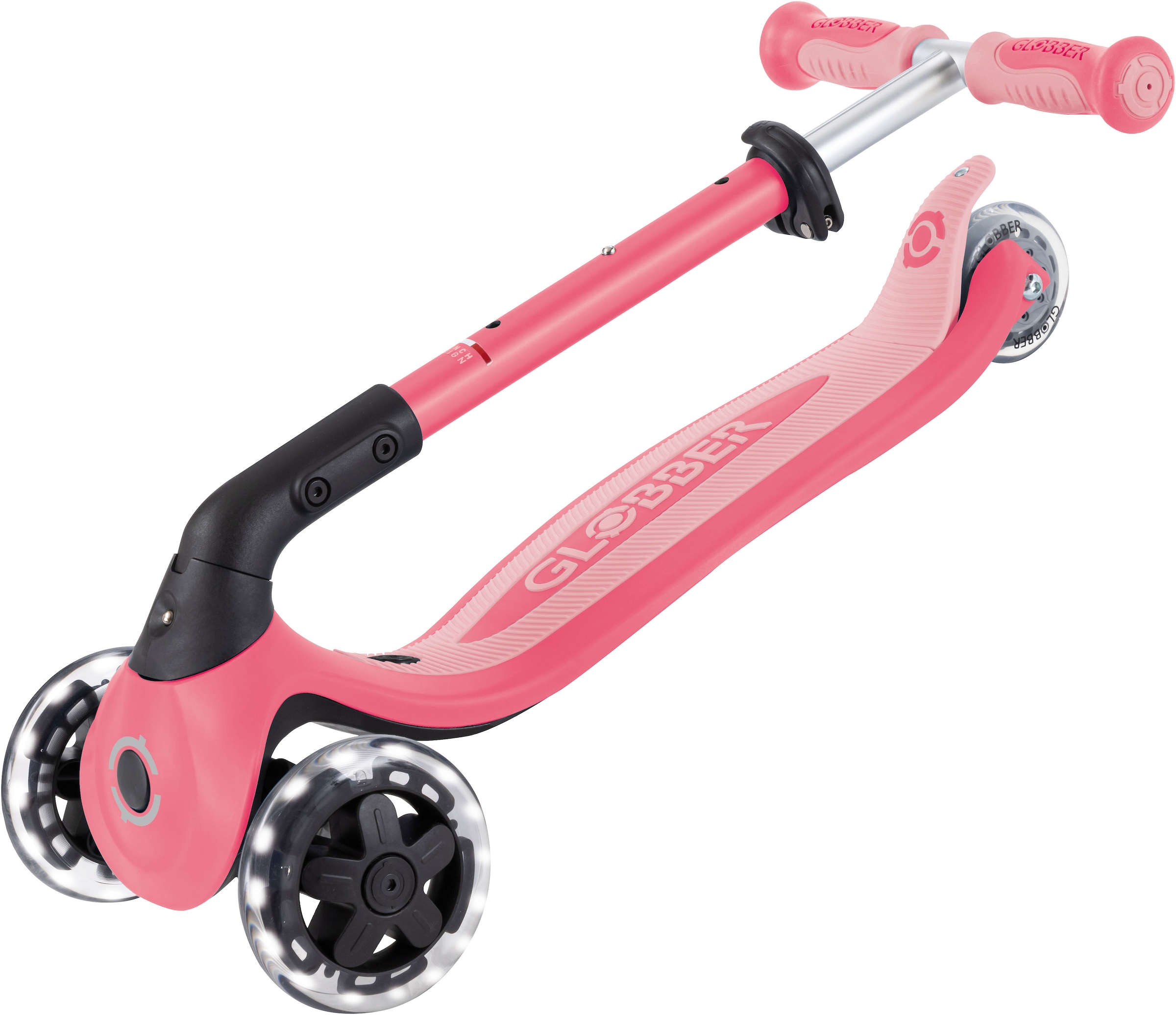 Globber Tretroller »GO-UP BABY 360 LIGHTS, mit Leuchtrollen und Leuchtmodul«