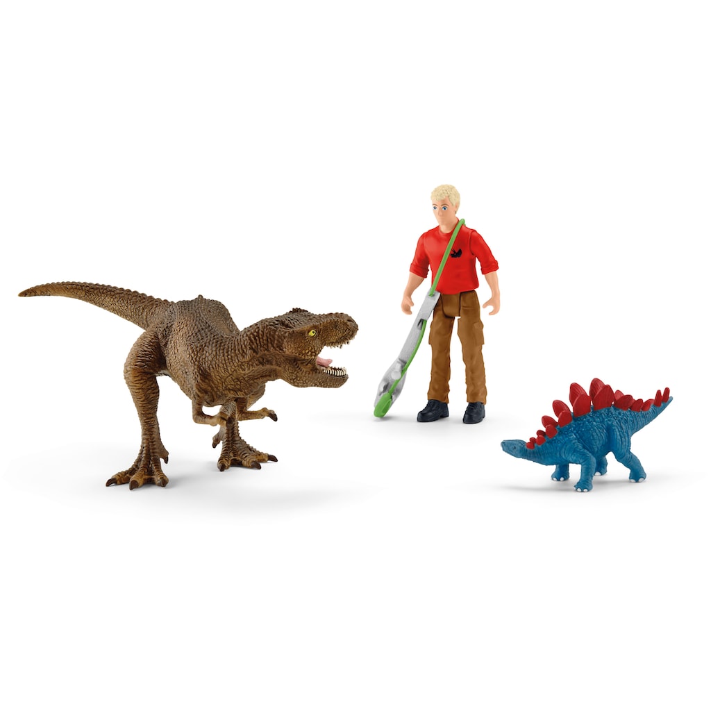 Schleich® Spielfigur »DINOSAURS, Tyrannosaurus Rex Angriff (41465)«, (Set)