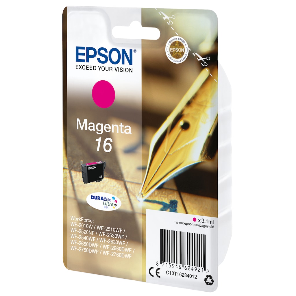 Epson Tintenpatrone »Epson Pen and crossword Singlepack Magenta 16 DURABrite Ultra Ink«