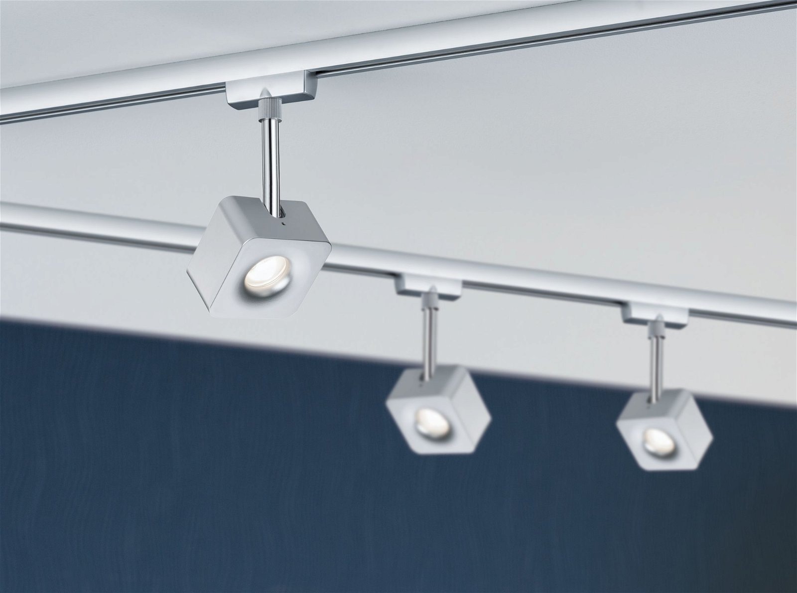 Paulmann Schienensystem-Leuchten »URail Schienenspot Cube 540lm 8W 2700K 230V Chrom matt, Chrom«, dimmbar, Einzelspot