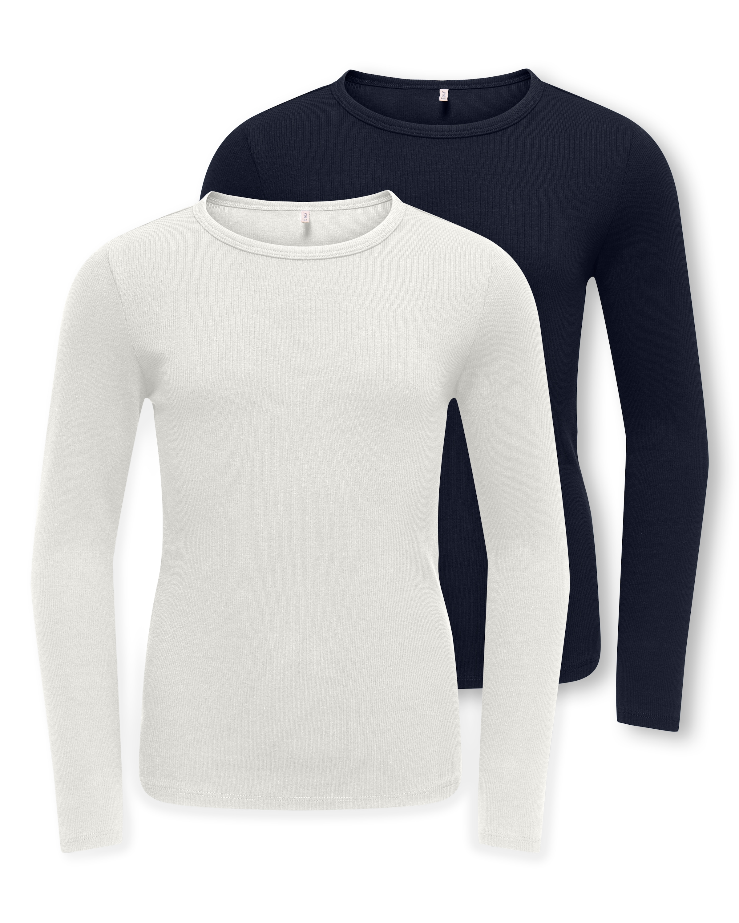 KIDS ONLY Langarmshirt »KOGLUCKY L/S O NECK TOP JRS 2-PACK« Packung, 2
