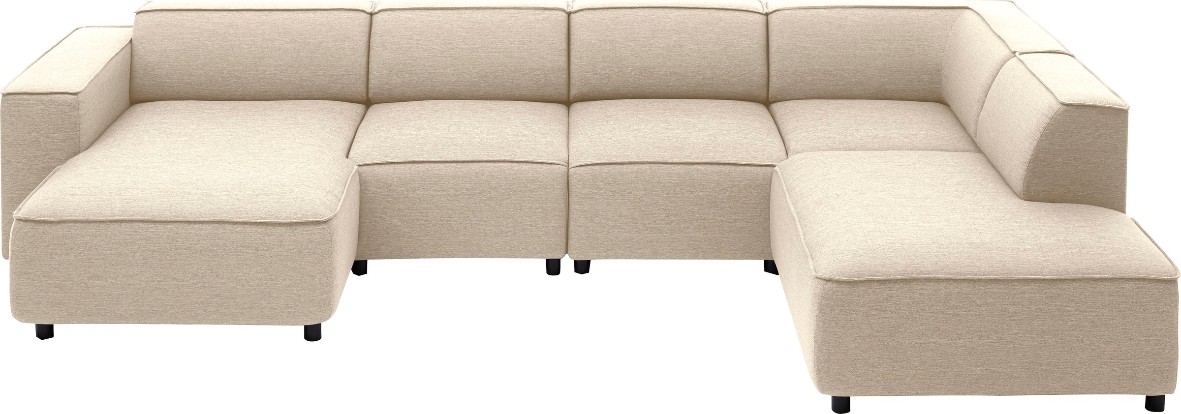 ATLANTIC home collection Wohnlandschaft »Bulky U-Form«, in U-Form und XXL Sitzfläche, modular aufgebaut
