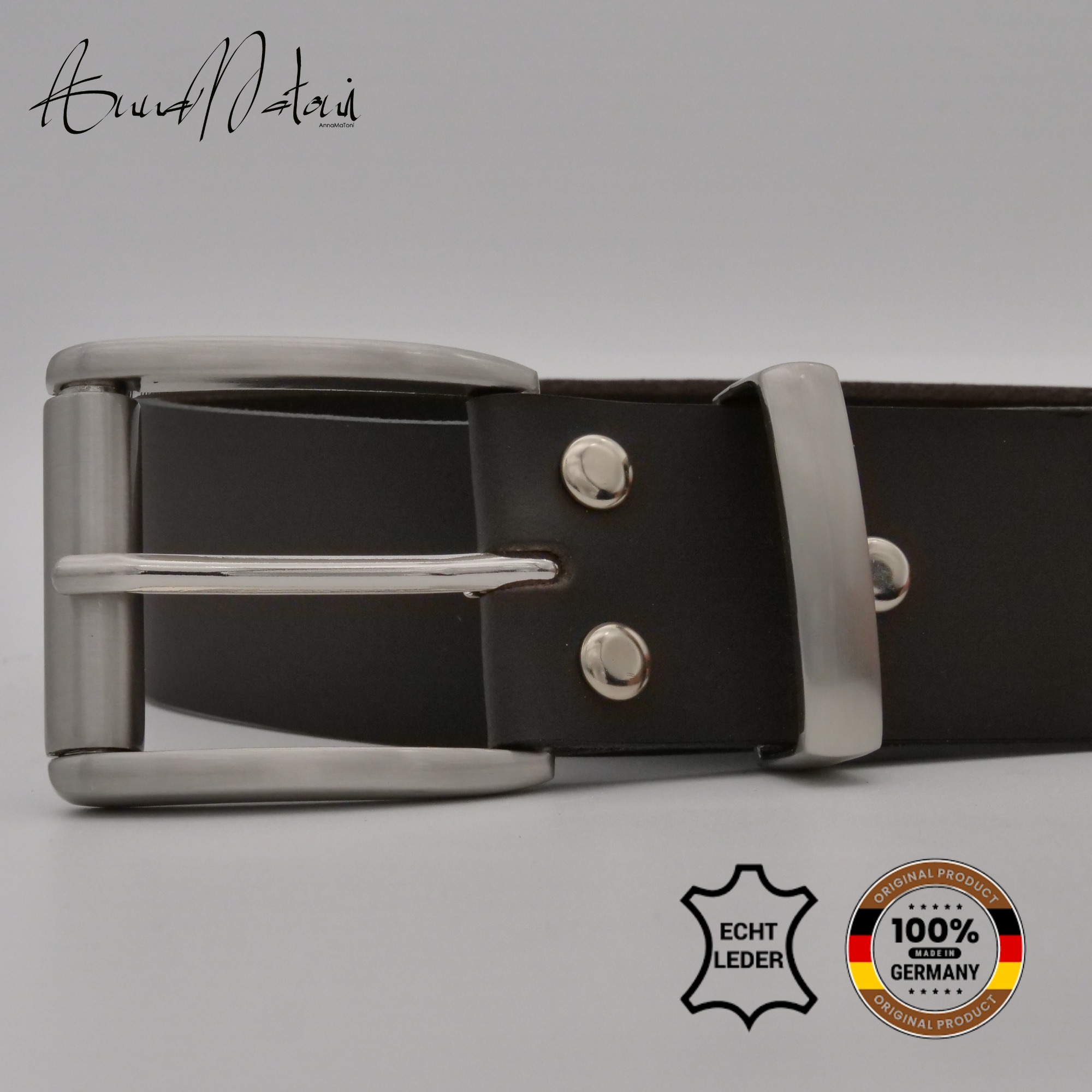 AnnaMatoni Ledergürtel »AnnaMatoni Herren Ledergürtel Zeitloses Design Gürtel 4cm breit«