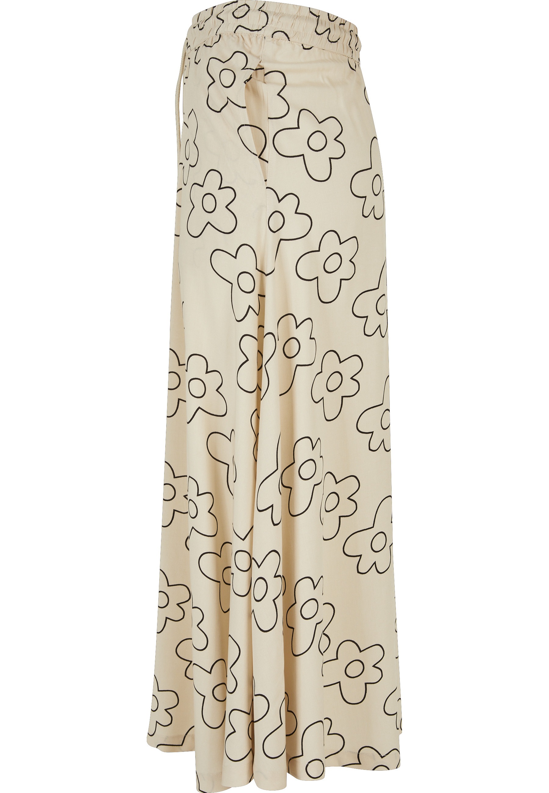 URBAN CLASSICS Jerseyrock »Urban Classics Damen Ladies Viscose Midi Skirt« 1 Stk.