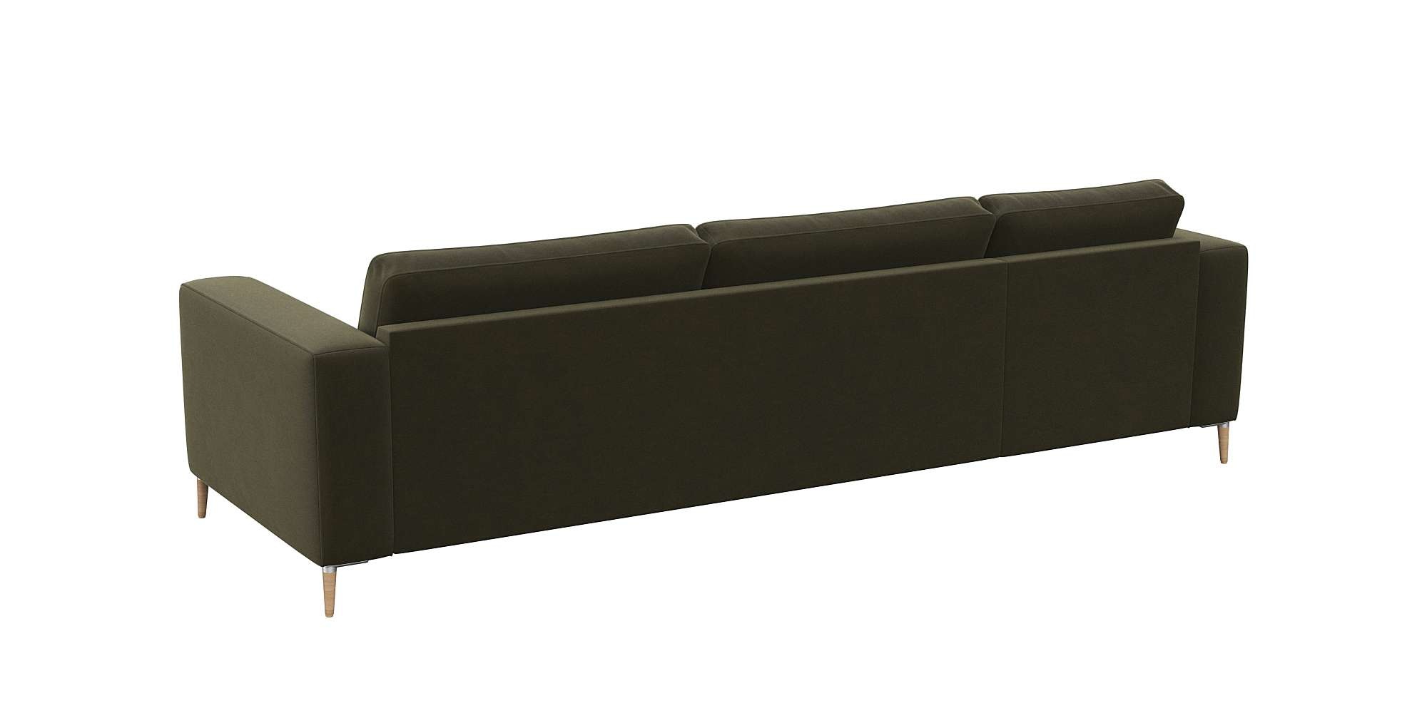 FLEXLUX Ecksofa »Fiore, Sitzaufbau mit hochwertigem Kaltschaum für mehr Sitzkomfort«, breite Armlehnen, L-Form, Füße Alu+ Eiche