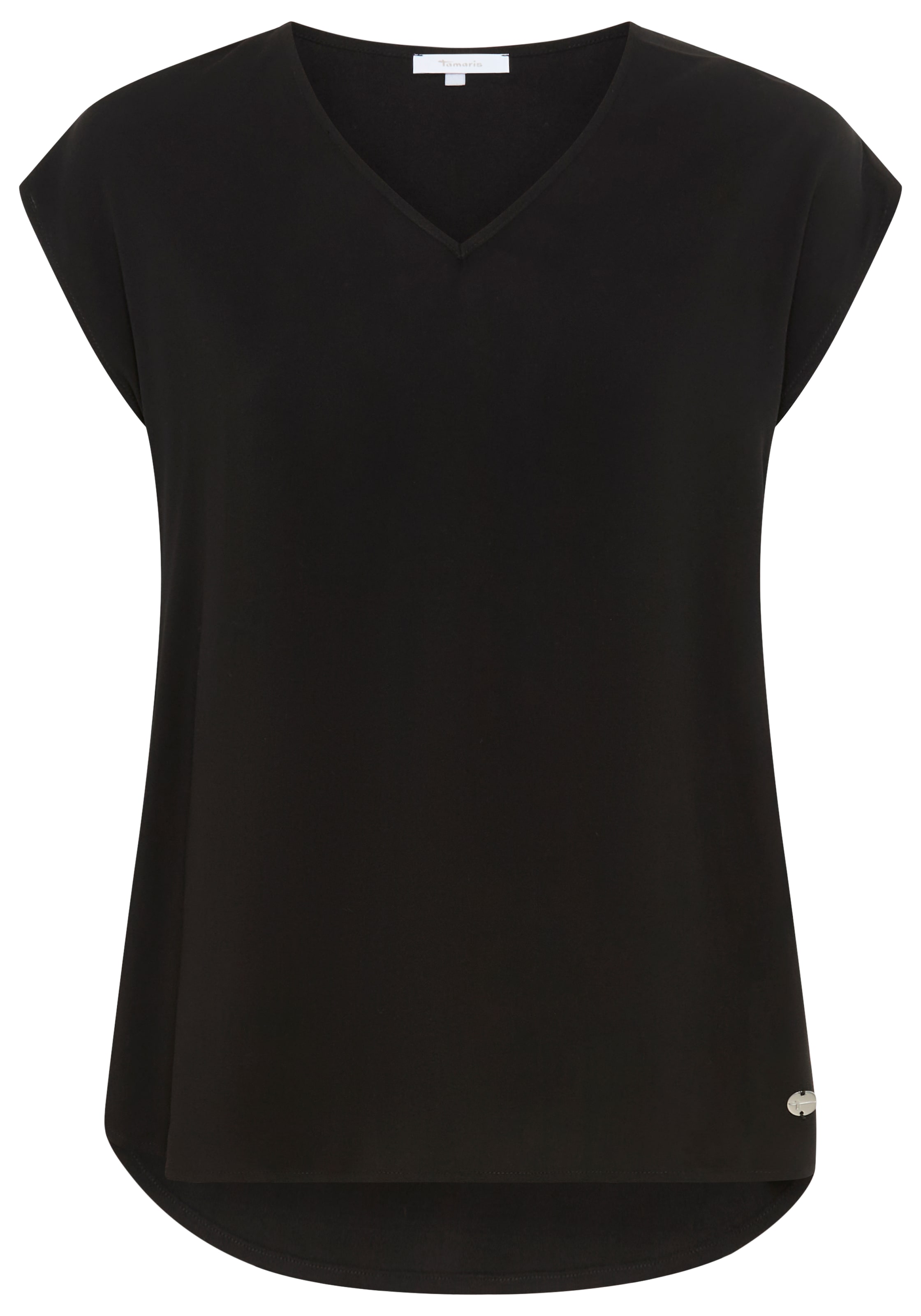 Tamaris Shirtbluse in Lässiger Form mit V-Ausschnitt