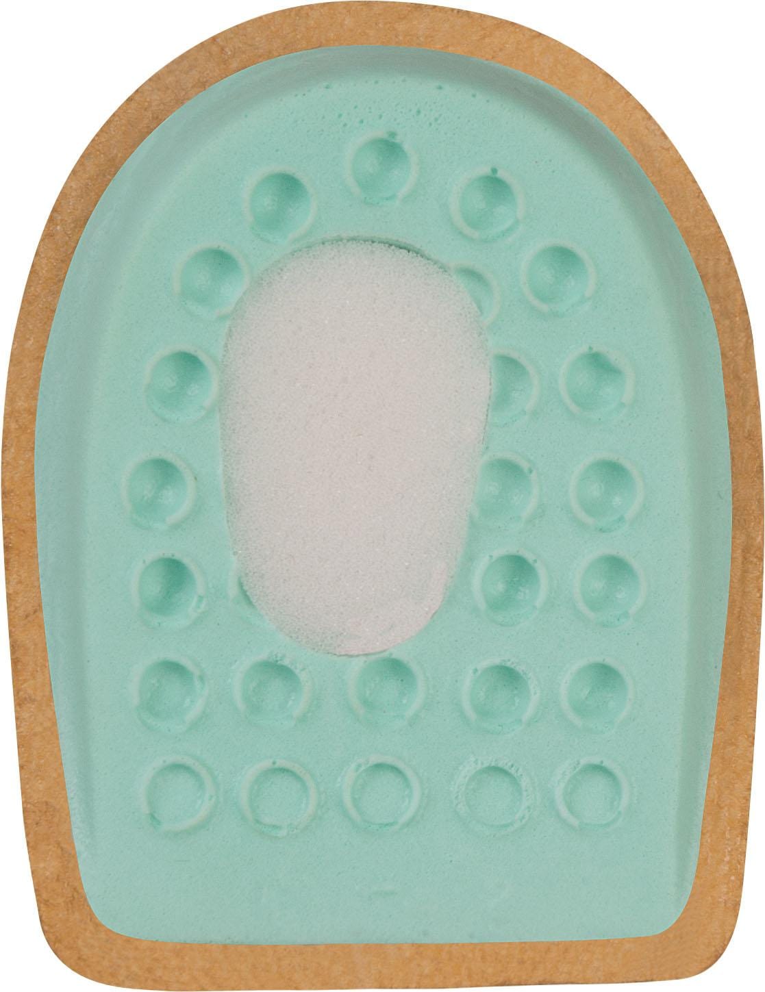 Fußgut Fersenspornhilfe »2 Paar Kissen, entlastet den Fersensporn bei Druck oder Belastung« Packung, 4 Stk. tlg. gepolsterte Vertiefung an der Unterseite entlastet, Hirschleder