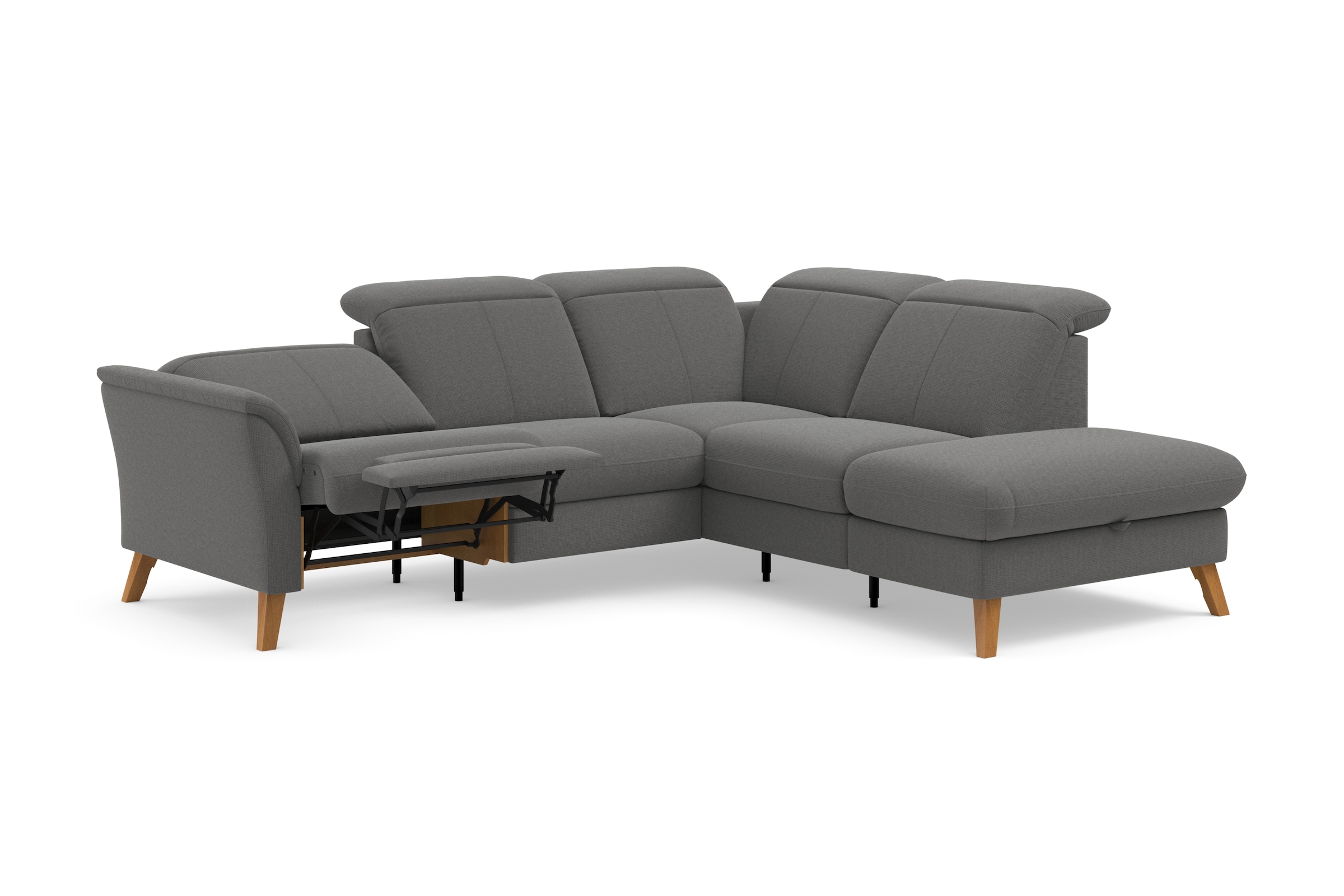 sit&more Ecksofa »Romero L-Form«, wahlweise mit oder ohne TV-Funktion, Bettfunktion, Bettkasten