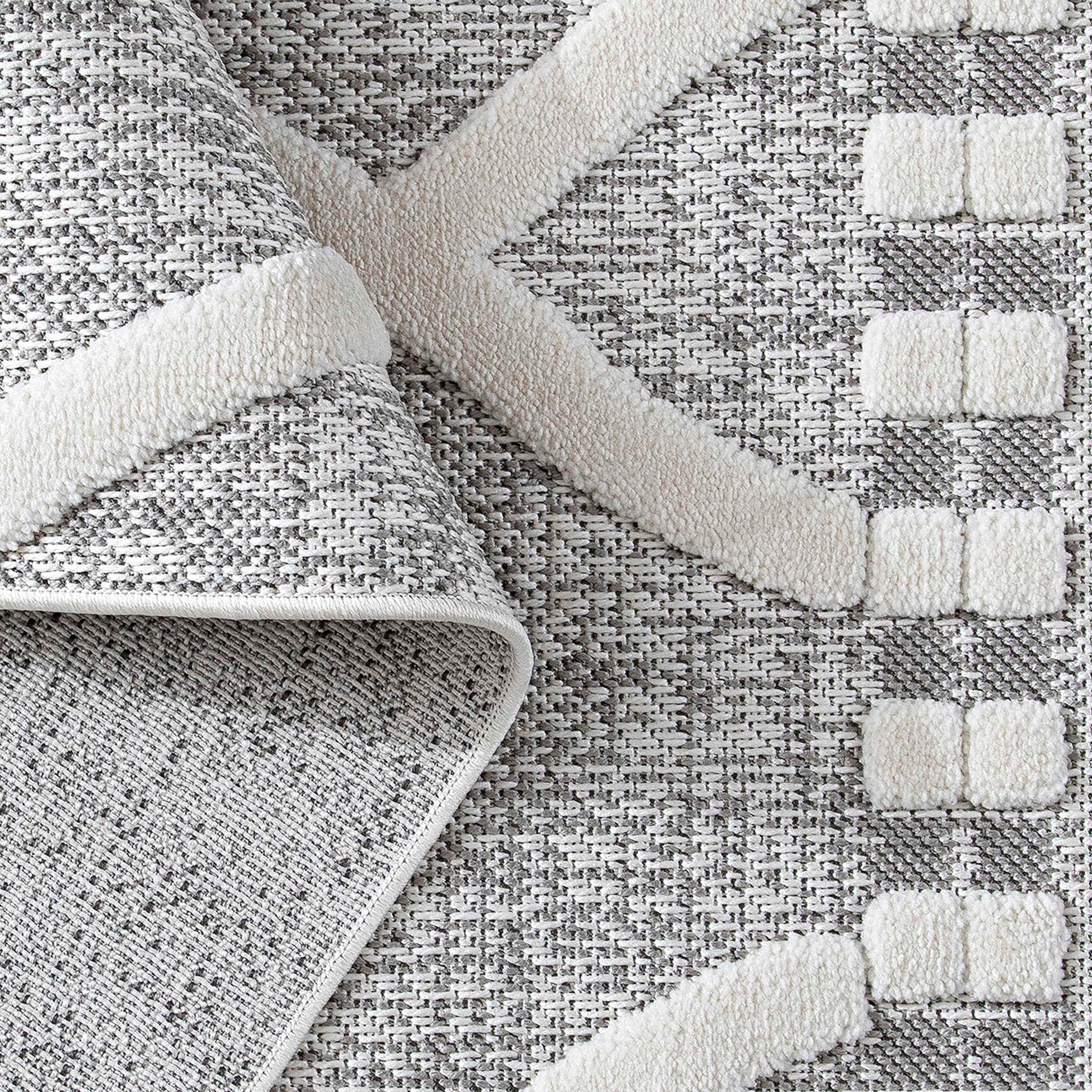 Sehrazat Teppich »Scandi 9810«, rechteckig, 10 mm Höhe, Kurzflor, 3 D Effekt Optik, Hoch Tief Struktur, Wohnzimmer