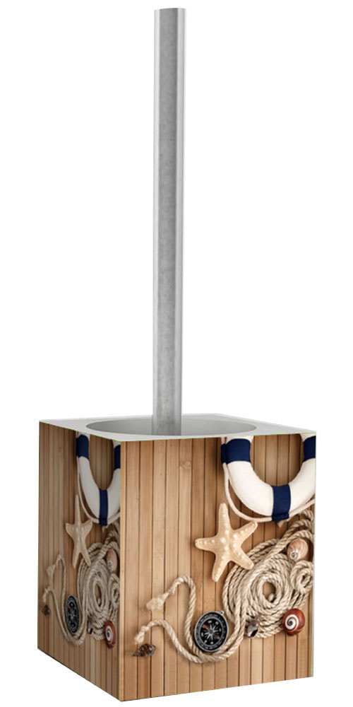 Sanilo Badaccessoire-Set »Maritime«, (Komplett-Set, 6 tlg.), bestehend aus WC-Sitz, Badteppich, Stöpsel, Seifenspender, WC-Bürste