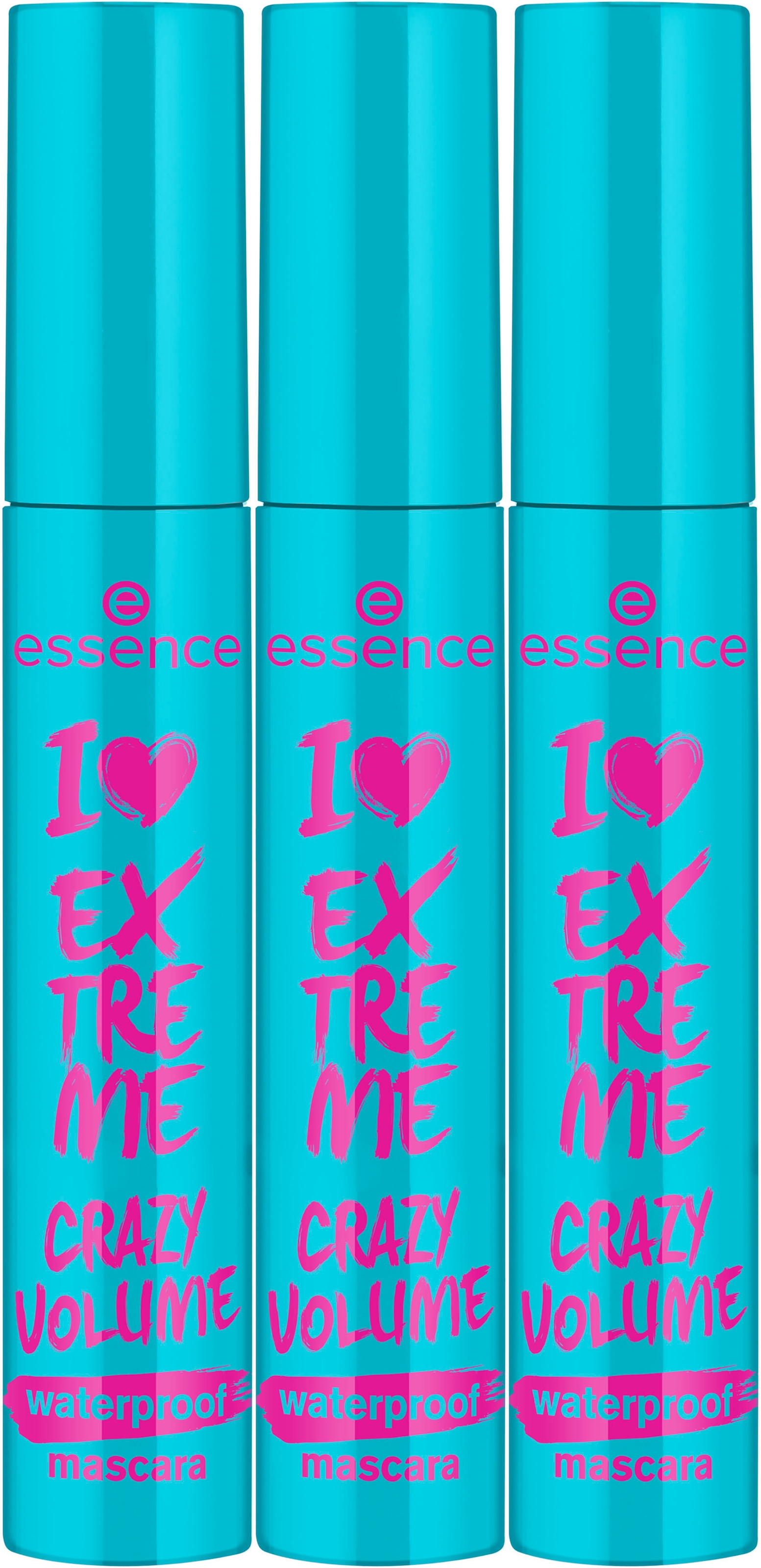 Essence Mascara »I LOVE EXTREME CRAZY VOLUME waterproof mascara«, (Set, 3  tlg.) online kaufen
