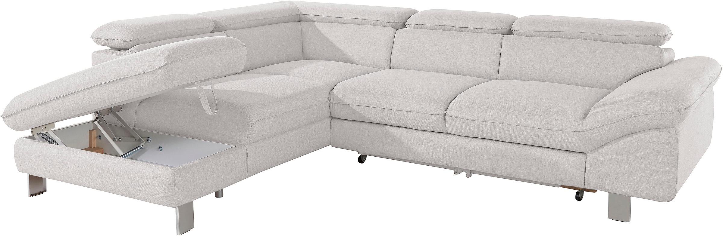COTTA Ecksofa »Driver L-Form«, mit Kopfteilverstellung, wahlweise mit Bettfunktion & Bettkasten