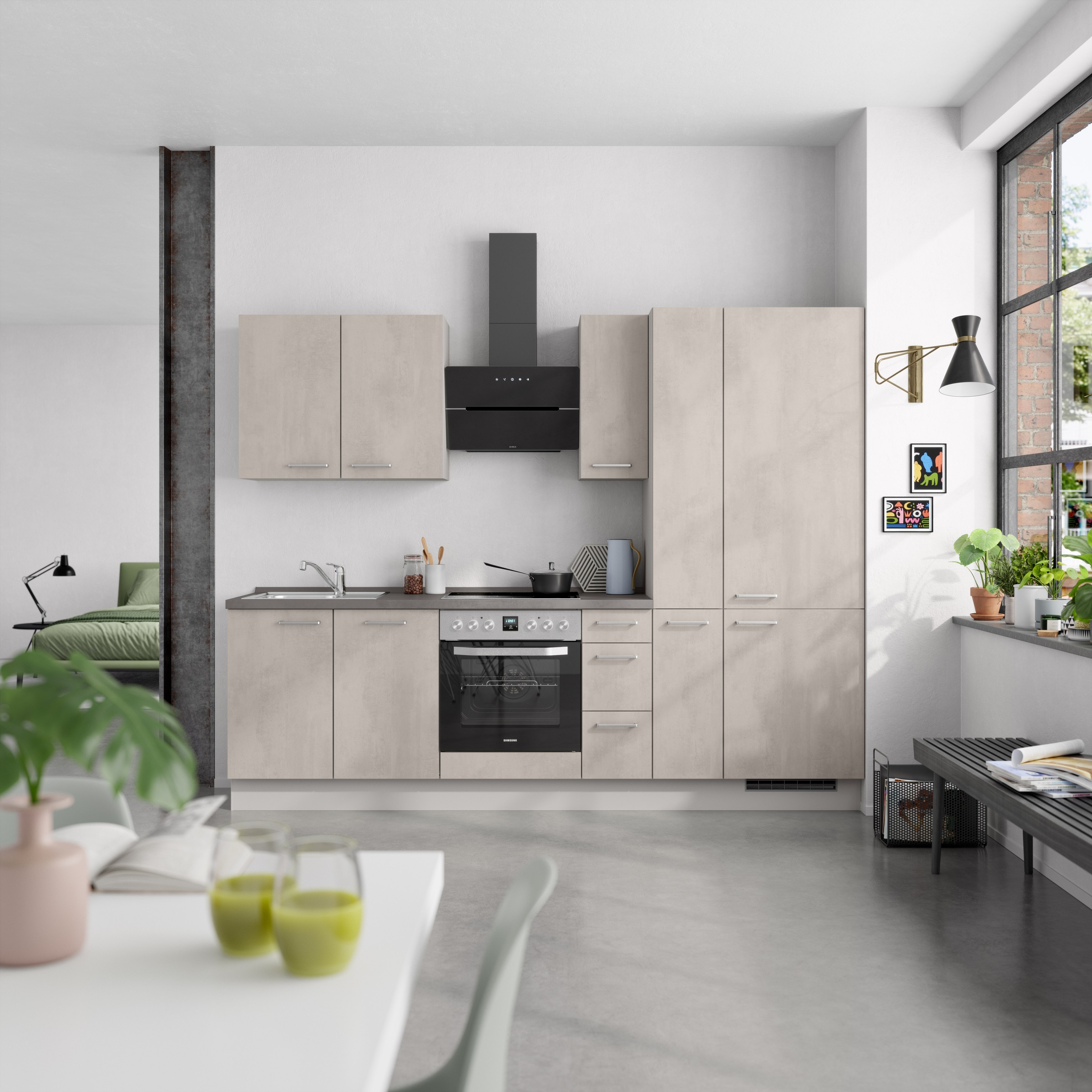 nobilia® Küchenzeile »"Riva II"«, vormontiert, Ausrichtung wählbar, Breite 270 cm, wahlw. mit E-Geräten