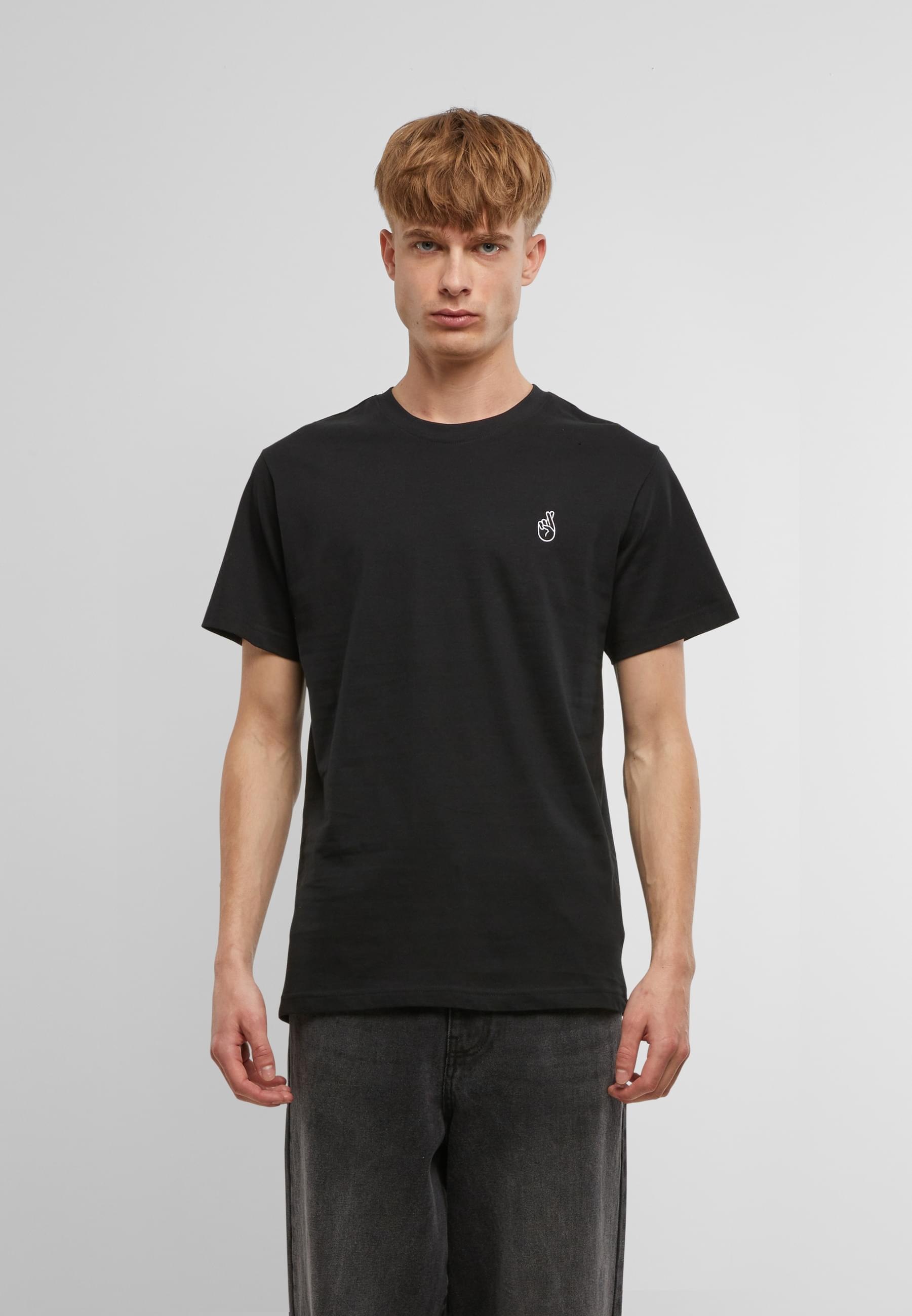 MisterTee T-Shirt »MisterTee Crossed Fingers Handsign EMB Tee« 1 Stk.