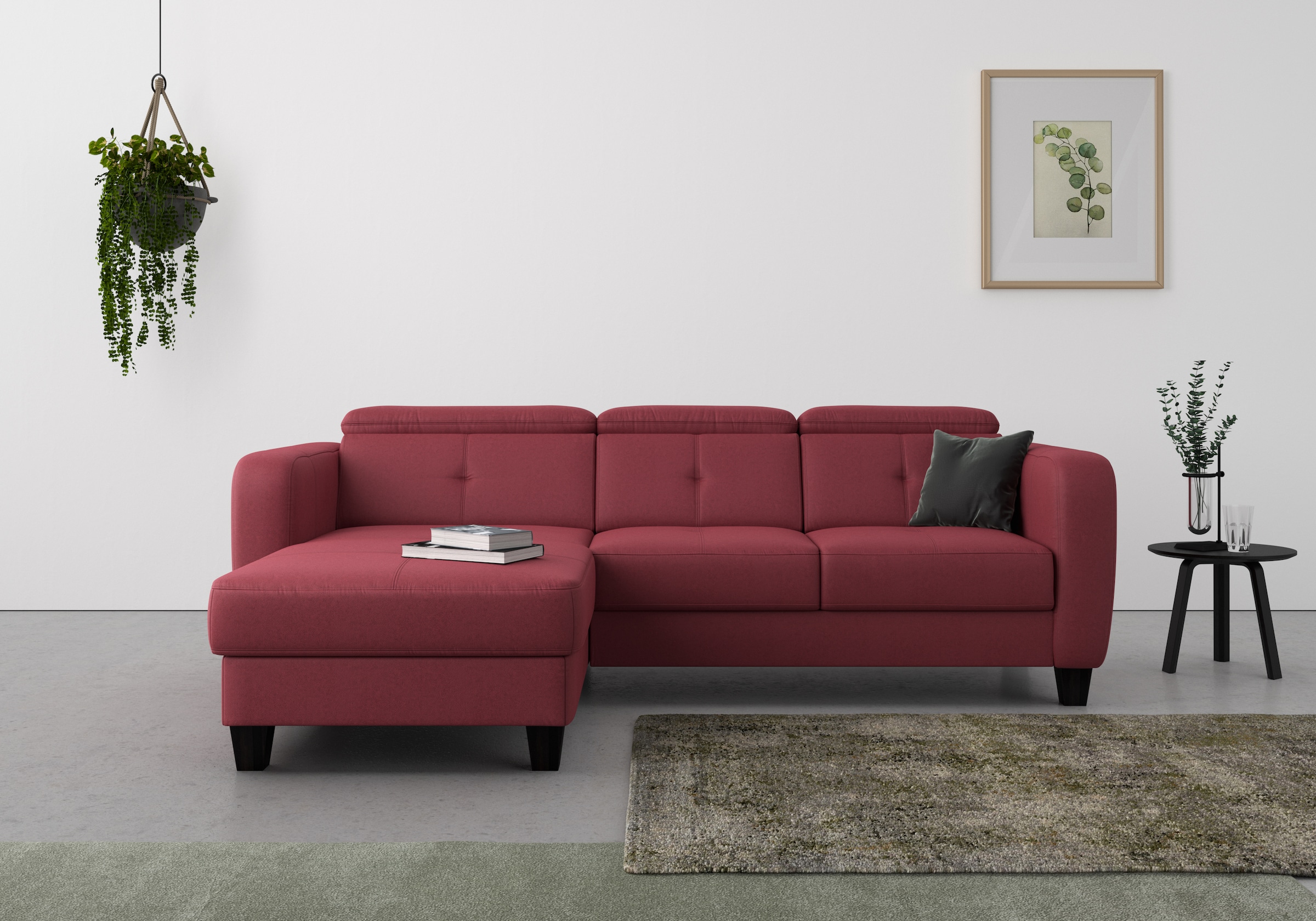 sit&more Ecksofa »Belluci L-Form«, inklusive Federkern, wahlweise mit Bettf günstig online kaufen