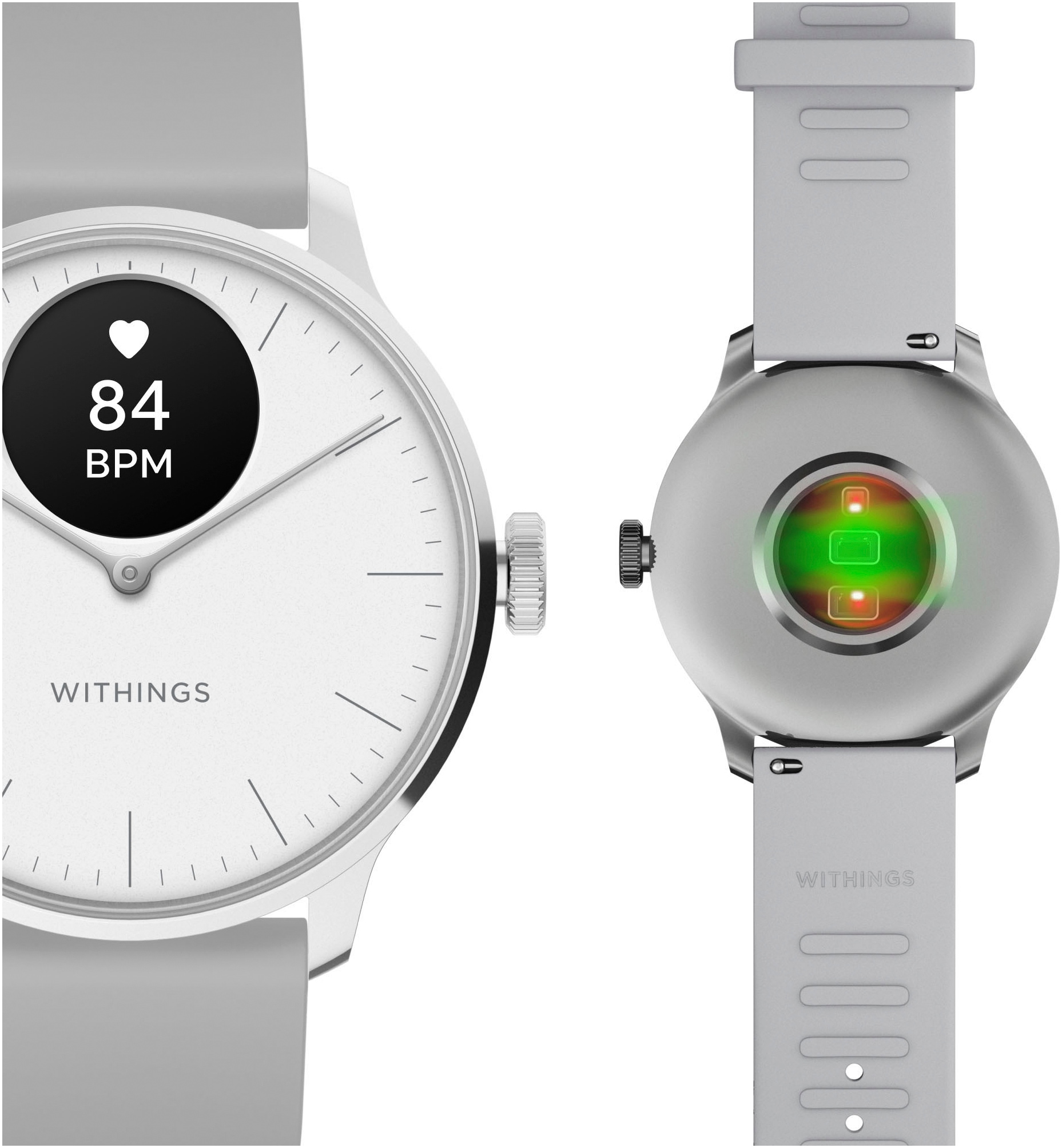 Withings Smartwatch »ScanWatch Light 37mm RoseGold, Akku bis 30 Tage, 50 M Wasserdicht«, (/ 0,63 Zoll), Leicht, elegant, langlebig, hybride, für tägliches Gesundheitstracking