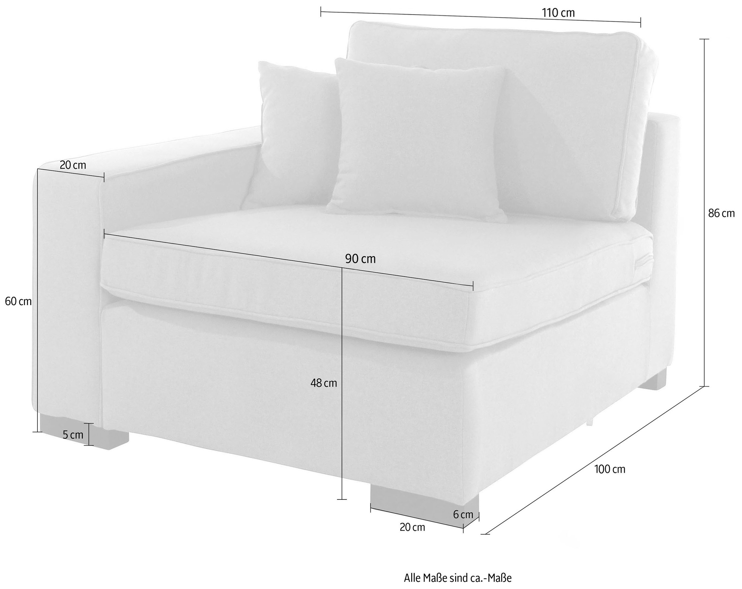 Guido Maria Kretschmer Home&Living Sofaelement »Skara«, Modul zum eigenen Zusammenstellen, in vielen Bezugsqualitäten
