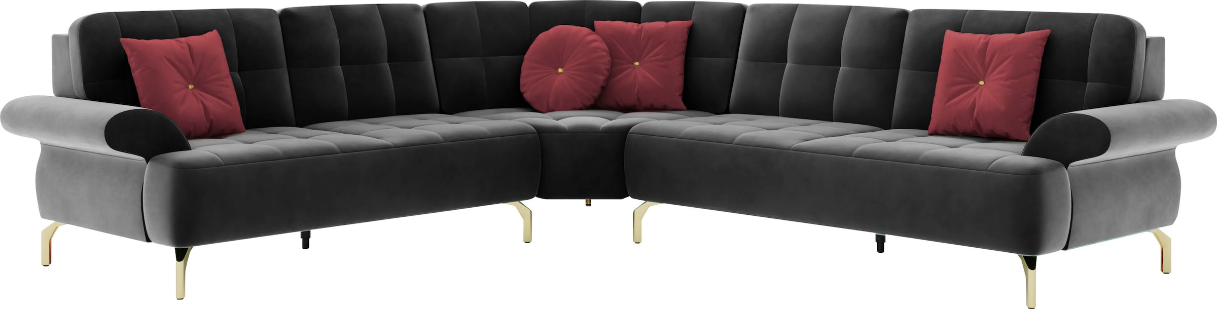 sit&more Ecksofa "Orient 1 V L-Form", inkl. 4 Zierkissen mit Strass-Stein, günstig online kaufen