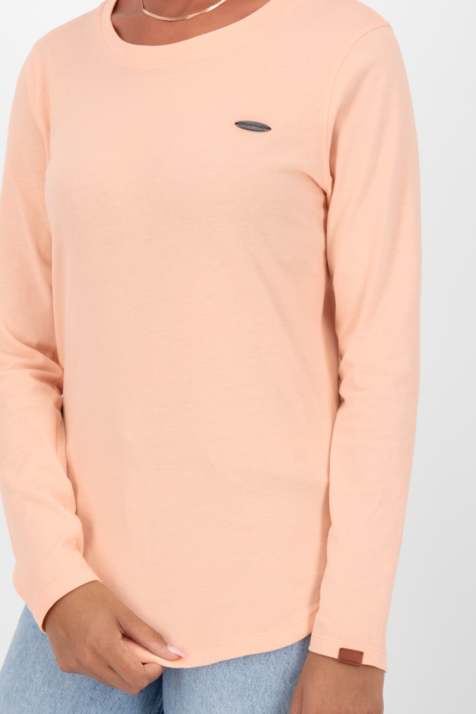 Alife & Kickin Langarmshirt »Damen LeaAK A«, Figurnah geschnittenes Longsleeve Shirt mit Rundhalsausschnitt