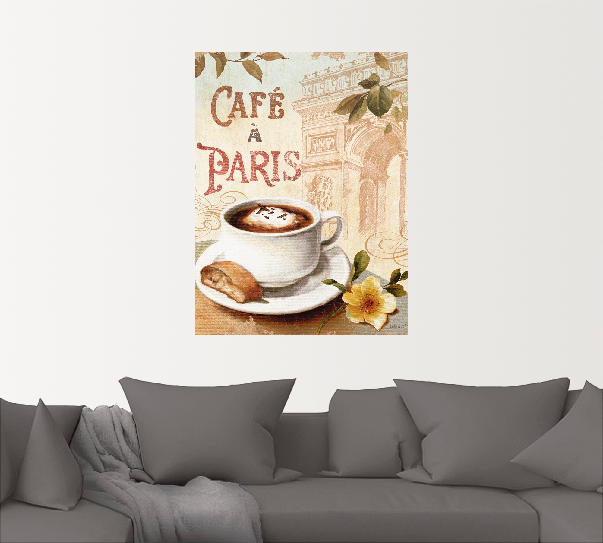 Artland Wandbild »Kaffee in Europa I«, Getränke, (1 St.), als Poster, Wandaufkleber in verschied. Größen