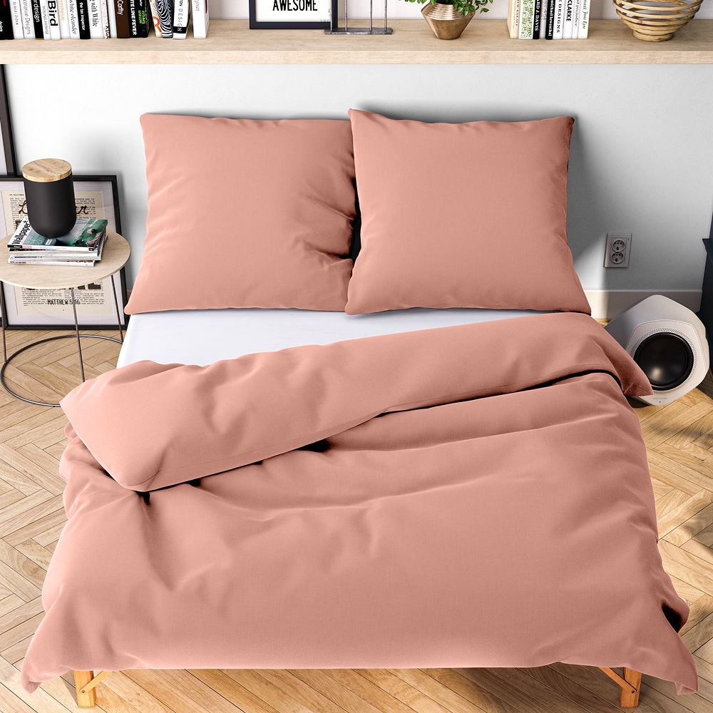 Wolkenfeld Bettwäsche "Allergiker Bettwäsche, unfassbar weich", rosa, B/L: 155cm x 220cm, 1 Stk., 1 Stk., Microfaser, B/L: 80cm x 80cm, 2 Stk.