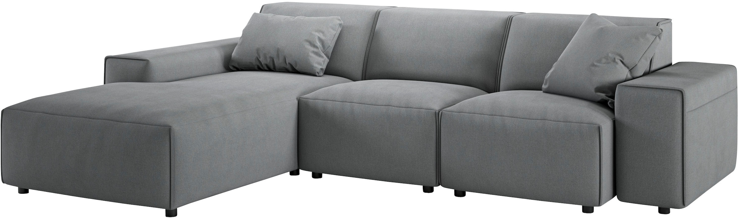 andas Ecksofa »Glimminge L-Form auch in Breitcord, Feincord + Easy care-Bezug,«, Breite 264, Zierkissen