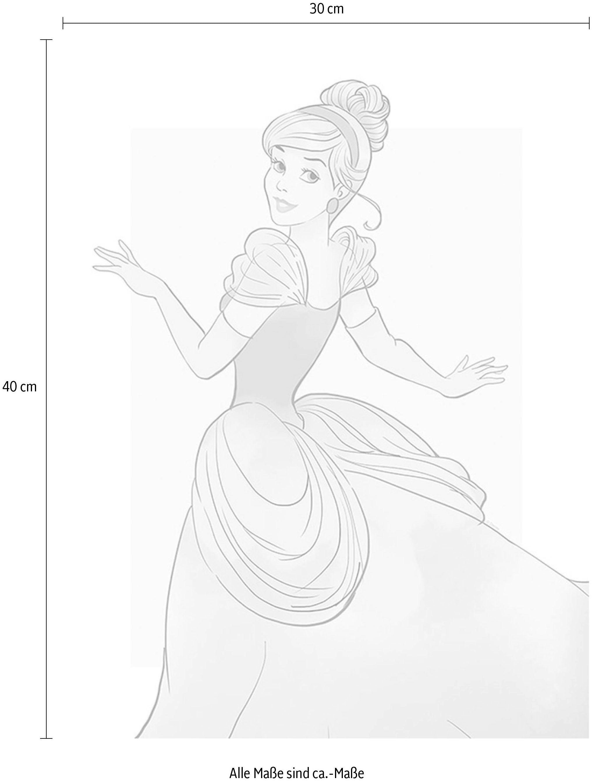 Komar Bild »Cinderella Beauty« Disney 1 Stk. tlg. Wandbild zur Dekoration im Kinderzimmer - ohne Rahmen