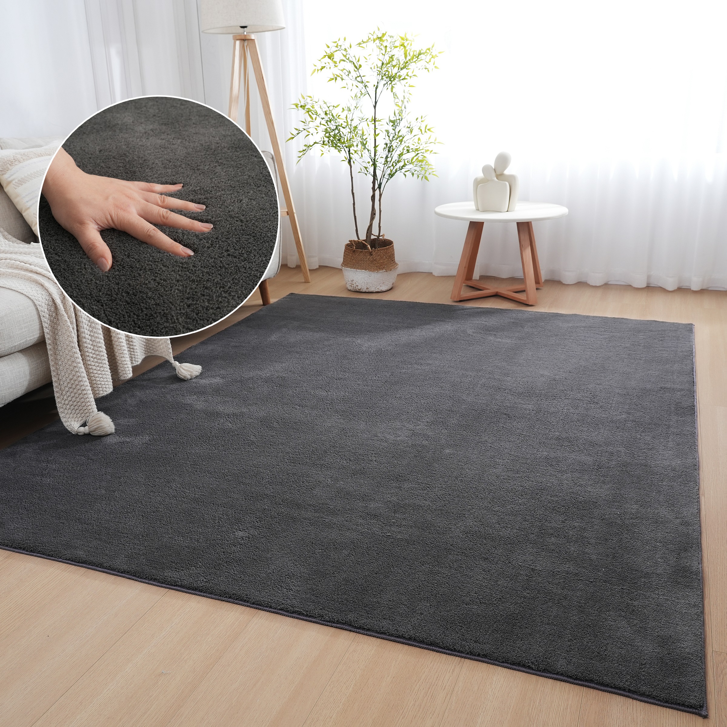 my home Teppich »Cali light, Kunstfellteppich«, rechteckig, 13 mm Höhe, Uni günstig online kaufen