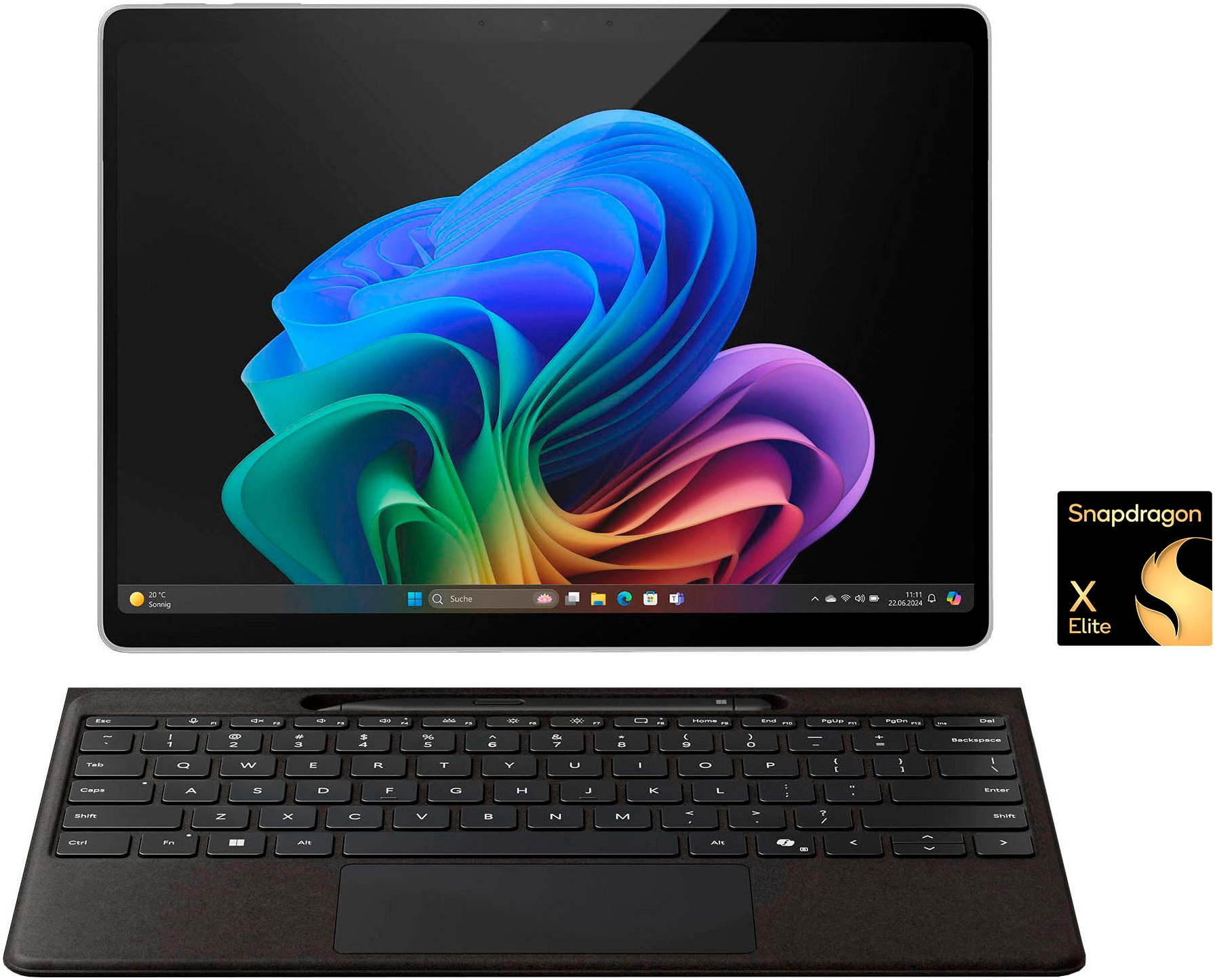 Microsoft Convertible Notebook »Surface Pro, Copilot+ PC, 13" Touch-Display, 16 GB RAM, 11. Edition«, 33,02 cm, / 13 Zoll, Snapdragon, X Elite, Adreno, 512 GB SSD, Lieferung ohne Tastatur und Stift