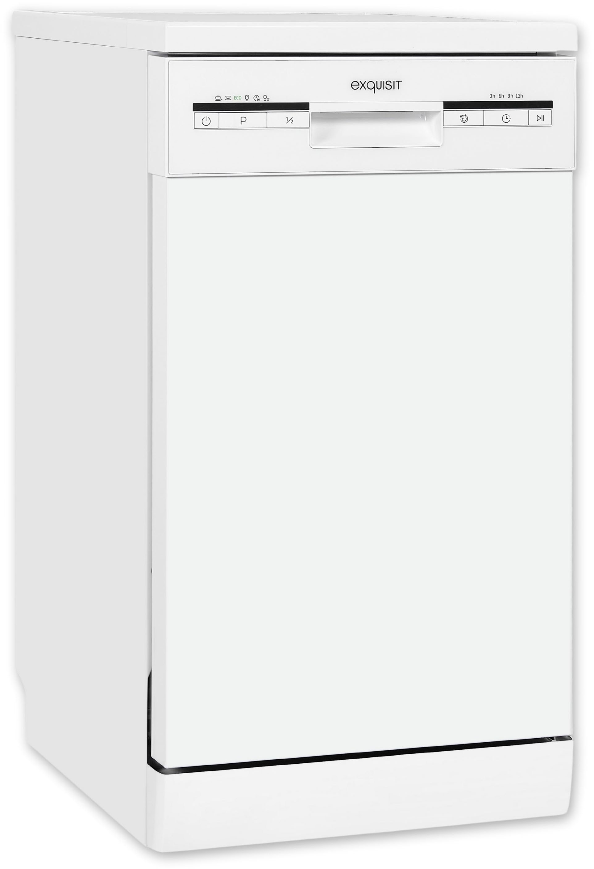 exquisit Standgeschirrspüler »GSP9109-030E weiss« 9 l 9 Maßgedecke Stand-/U günstig online kaufen