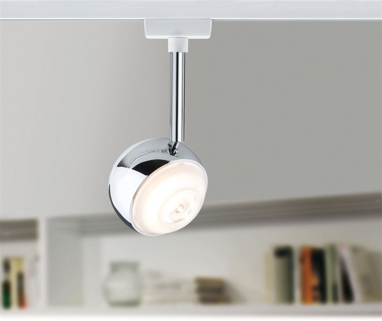 Paulmann Schienensystem-Leuchten »URail Schienenspot Capsule II 439lm 6,3W 2700K 230V Chrom matt, 6W«, dimmbar, Einzelspot
