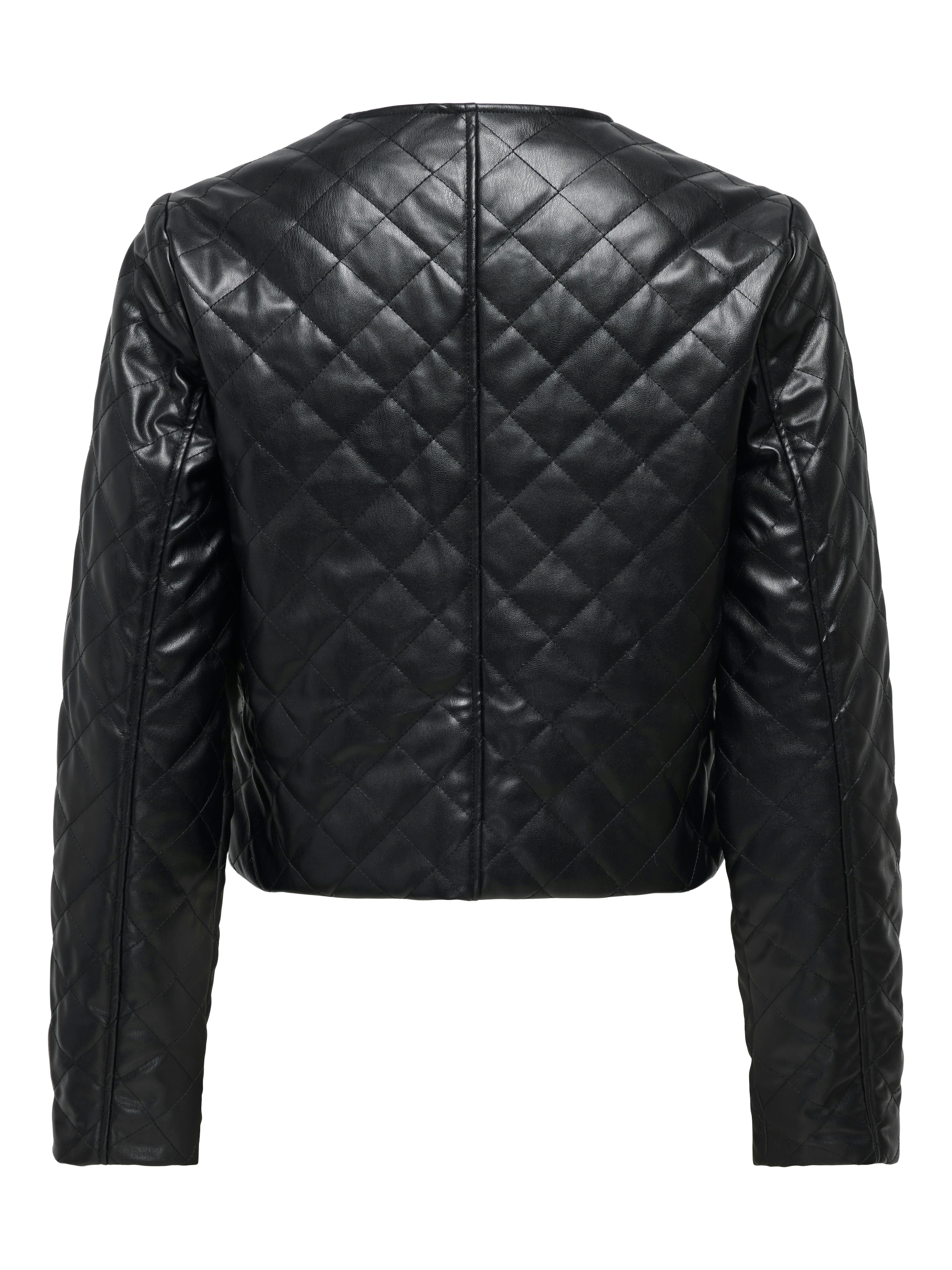 ONLY Lederimitatjacke »ONLJACKIE FAUX LEATHER JACKET CC OTW« Lederimitat, gesteppte Optik, Reißverschlusstaschen