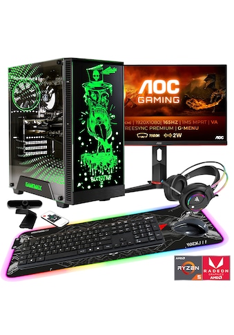 PC-Komplettsystem, Windows 11, inklusive 24" Monitor AOC C24G2AE/BK