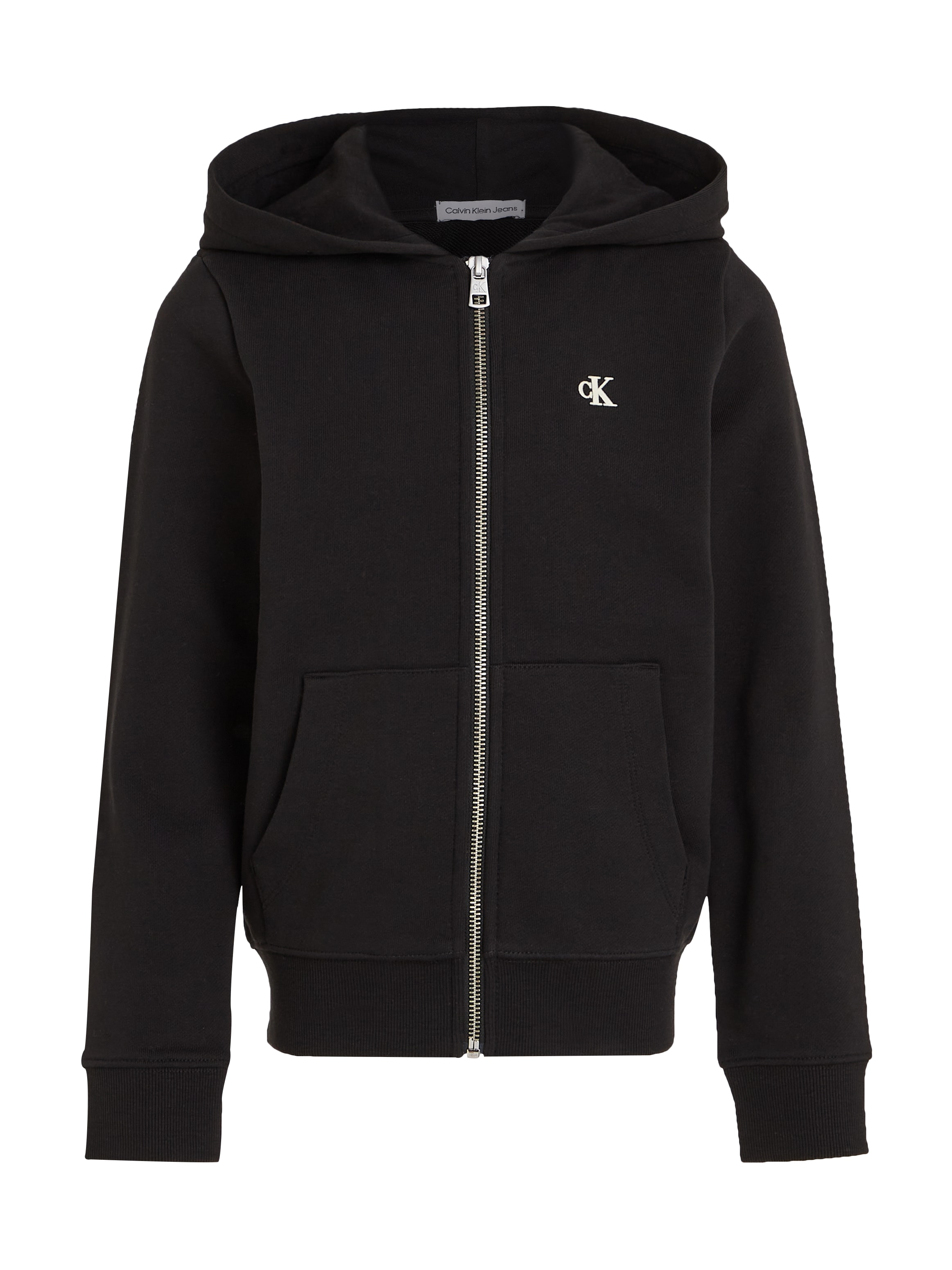 Calvin Klein Jeans Sweatjacke »MINI HERO FLOCK ZIP-THROUGH«, für Kinder bis 16 Jahre und Markenlabel