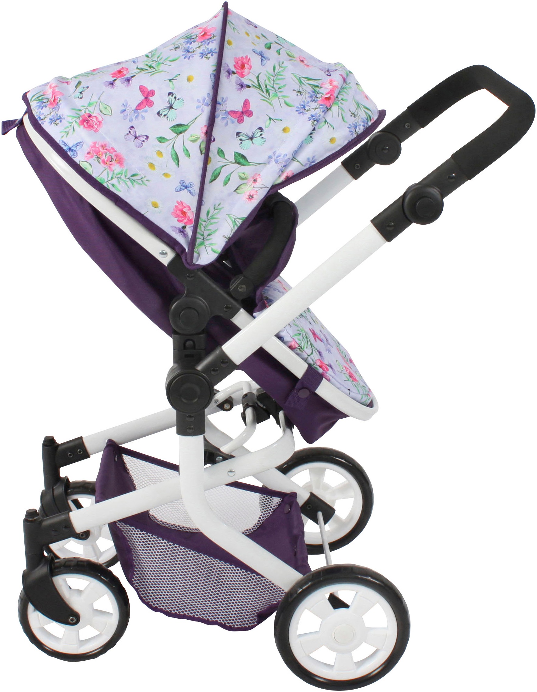 CHIC2000 Kombi-Puppenwagen »Mika, Flowers lila«