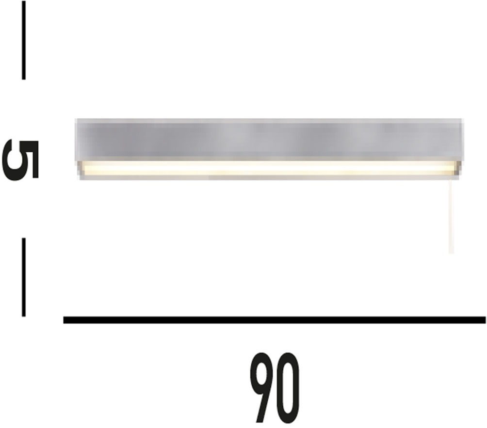 Searchlight Wandleuchte »Venti Wall Light - Polished Chrome & Frosted Polycarbonate« LED-Modul 1 Stk. Warmweiß