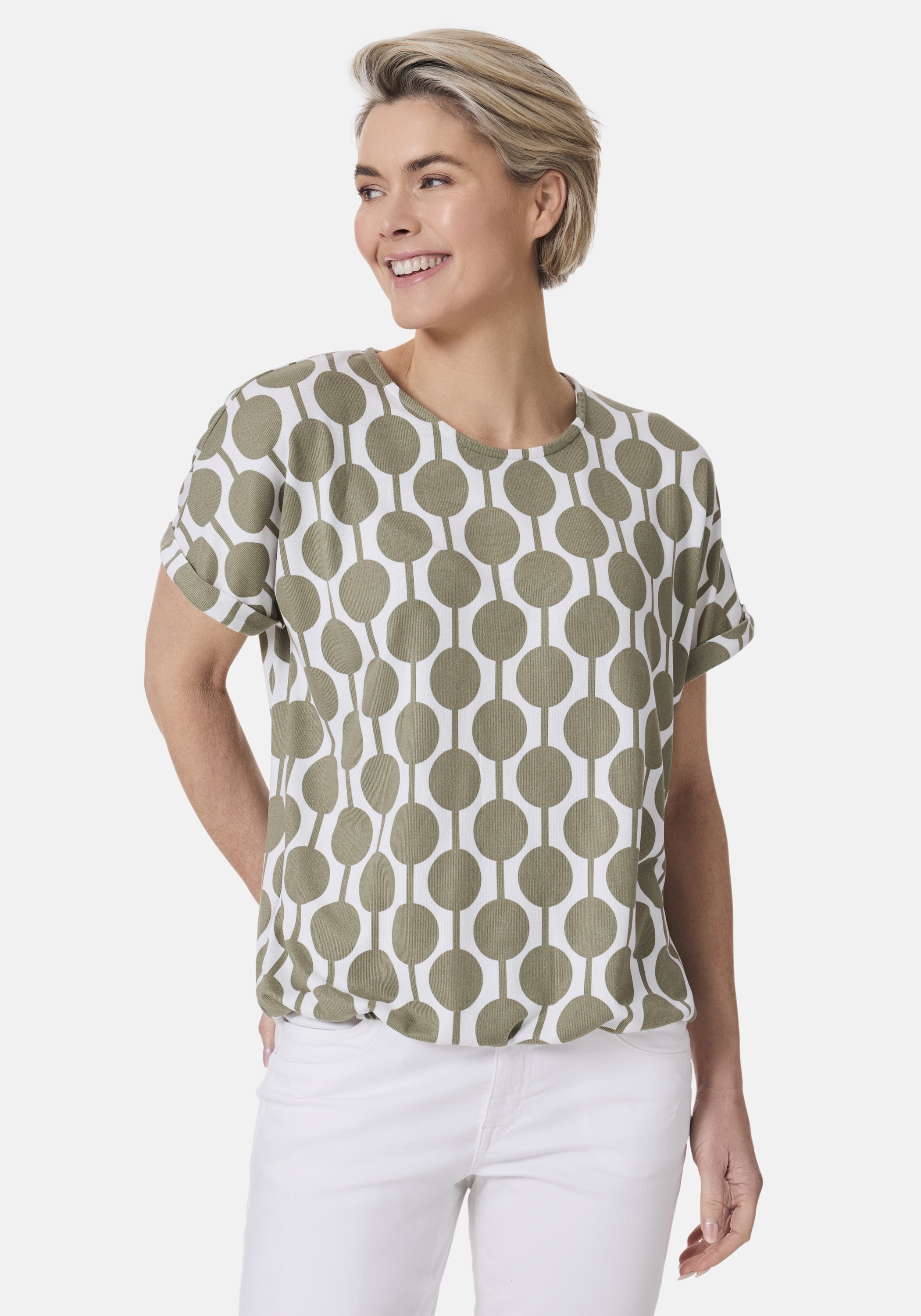 STOOKER WOMEN Kurzarmshirt »STCLEA Print T-Shirt« Regular Fit T-Shirt Spitzen- Shirt für Damen