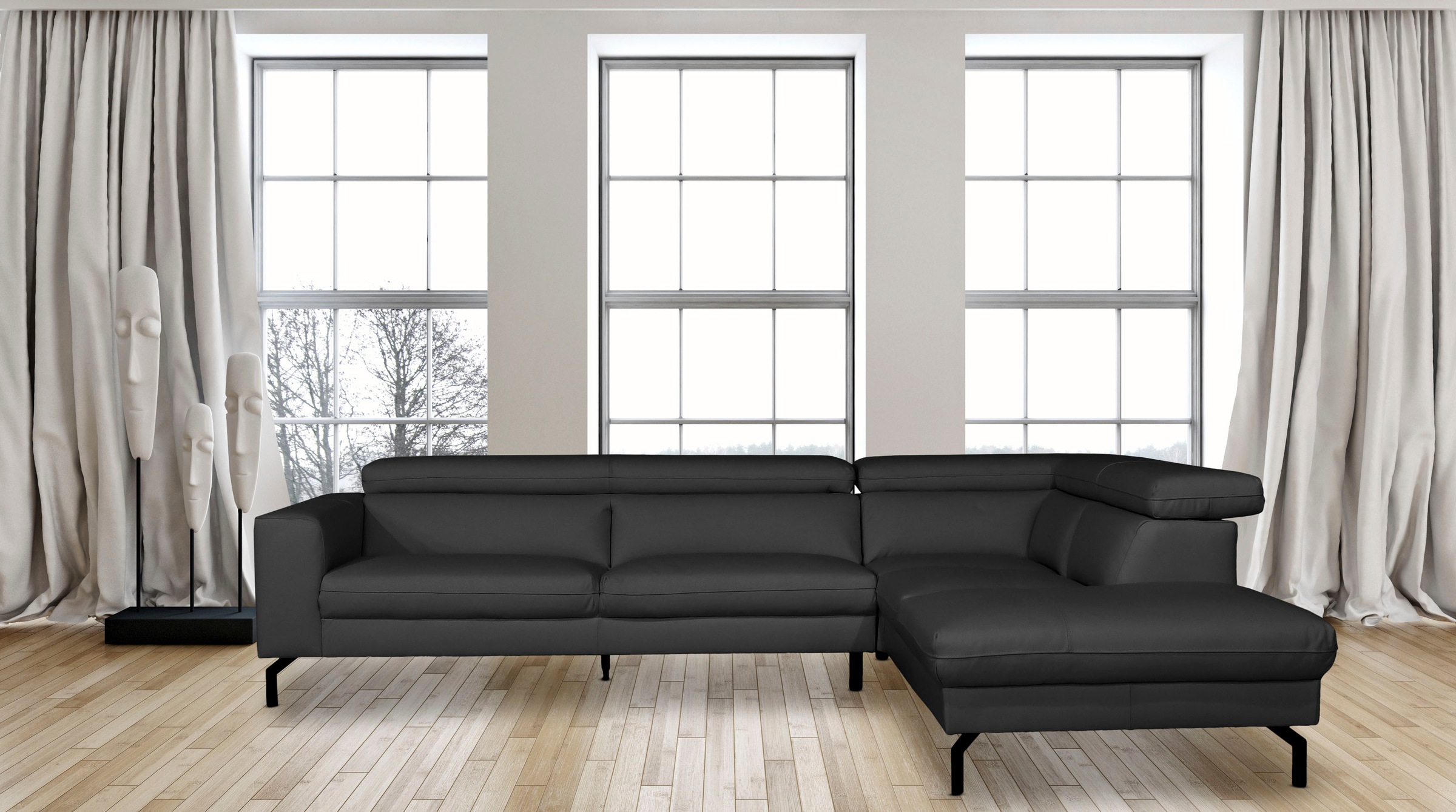 Places of Style Ecksofa »Olanta, modern und bequem, Breite 305cm, Fuß 16cm günstig online kaufen