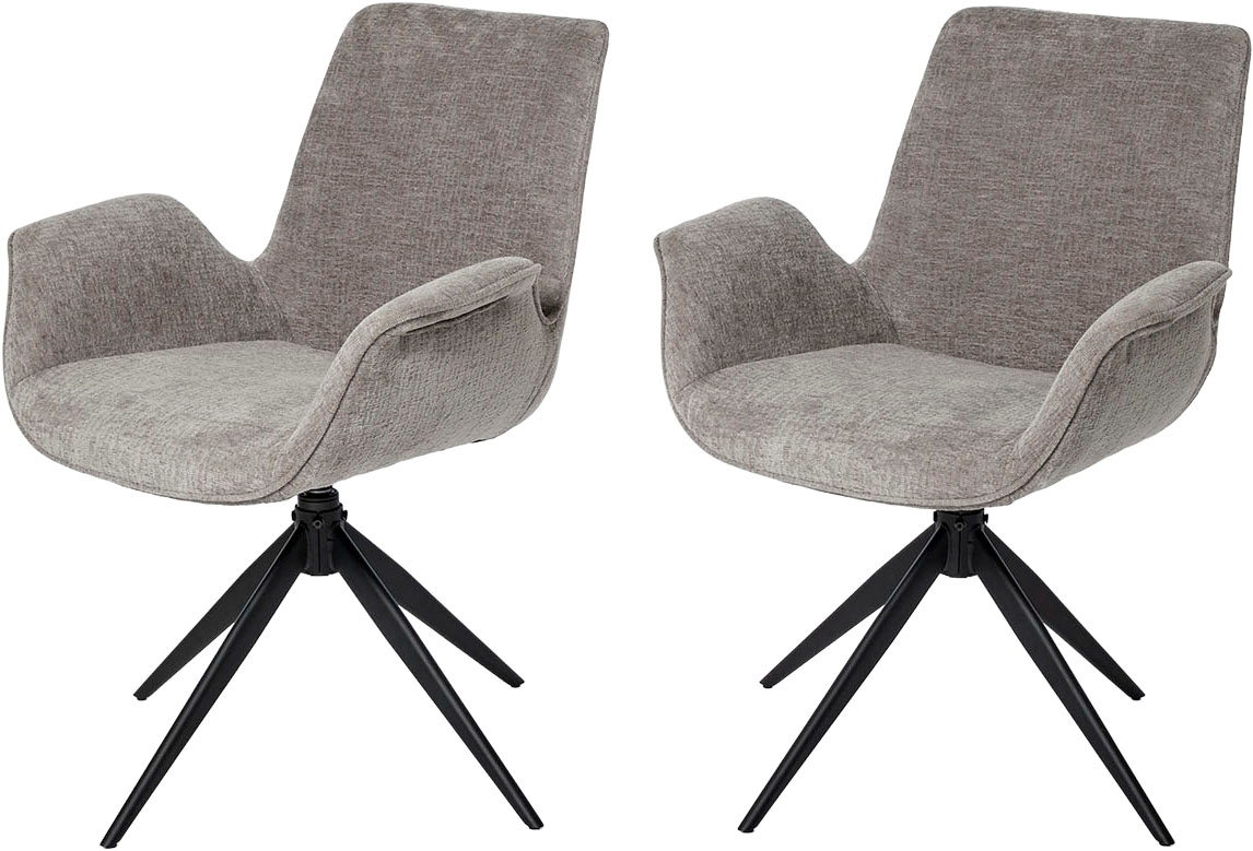 Jahnke Schalenstuhl »BAT TWIST DUO« () 2er Set, drehbar, gepolstert, mit Armlehnen, B:66xT:60,5xH:85 cm