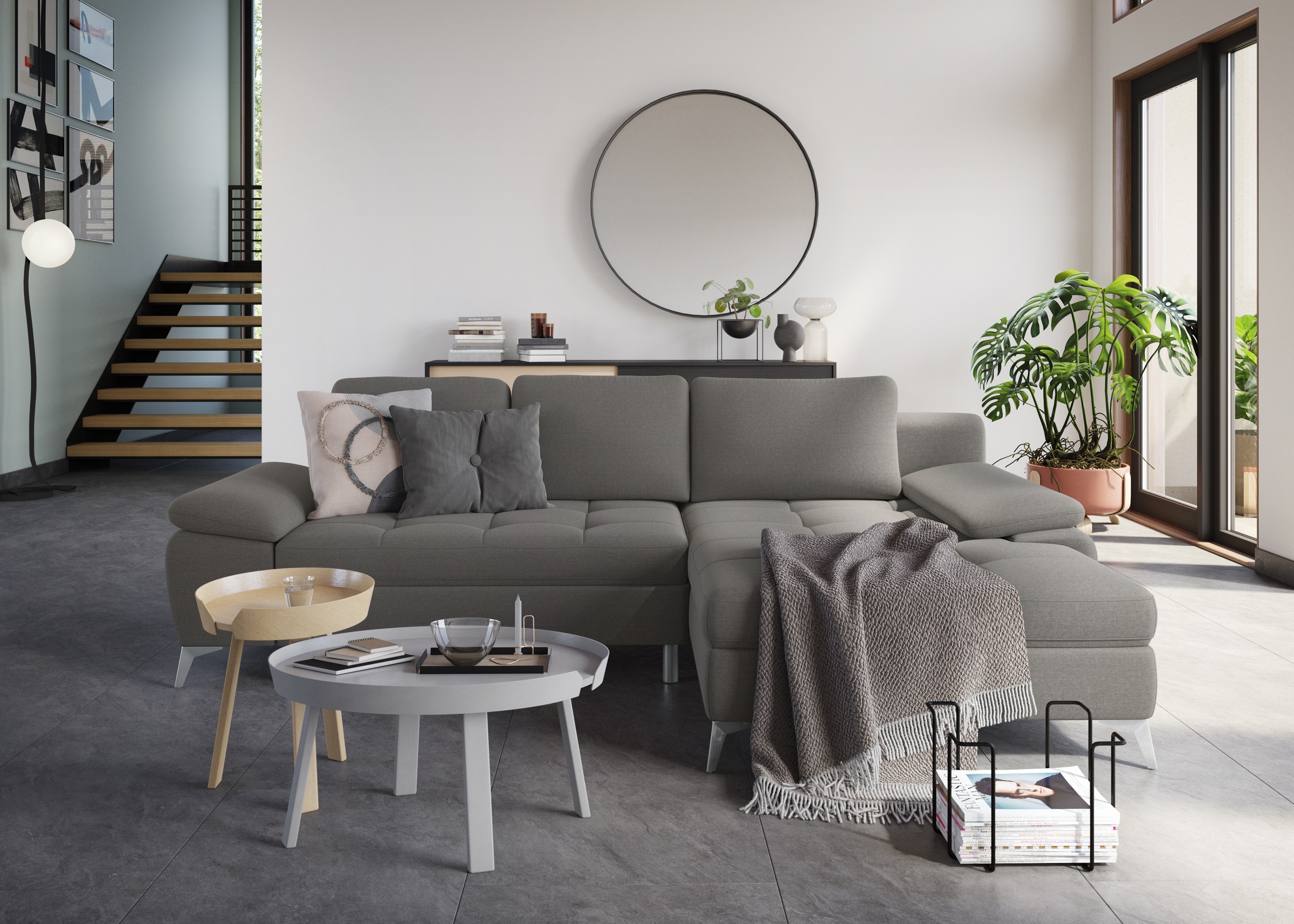 sit&more Ecksofa »Latigo L-Form«, mit Recamiere, wahlweise mit Bettfunktion und Bettkasten