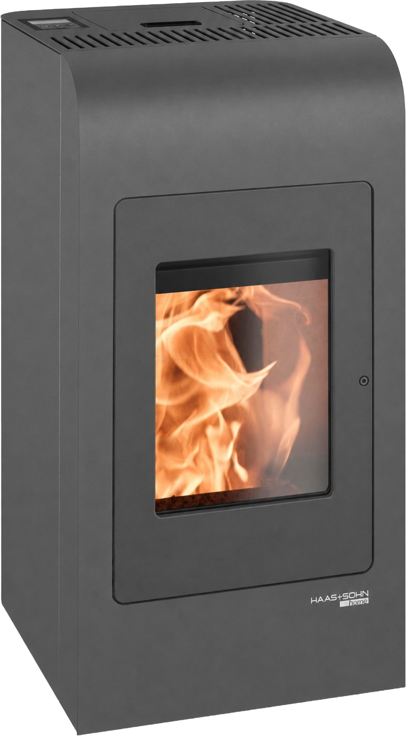Haas + Sohn Pelletofen »HSP 2 MOONLIGHT, Exklusiv, Lieferung bis ins Wohnzimmer« NEU in der Farbe Moonlight grau