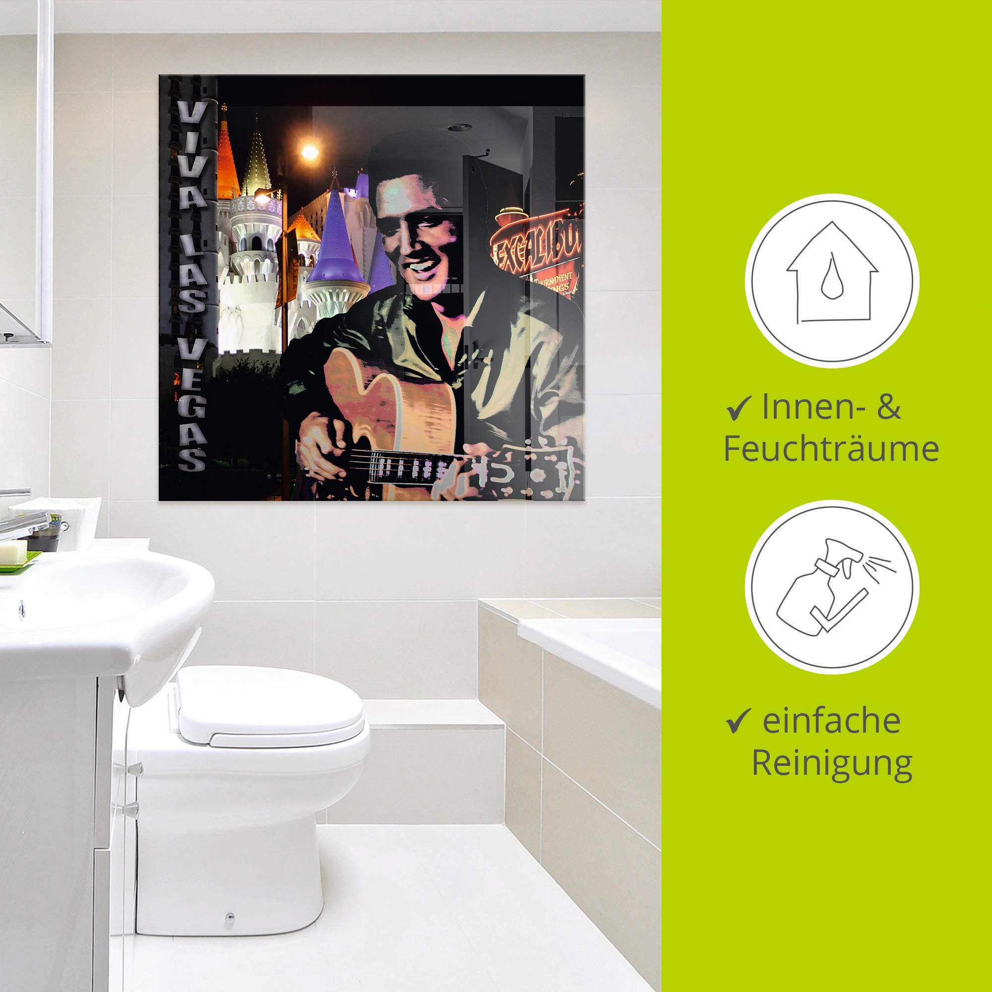 Artland Glasbild »Elvis Presley«, Bilder von berühmten Musikern, (1 St.), in verschiedenen Größen