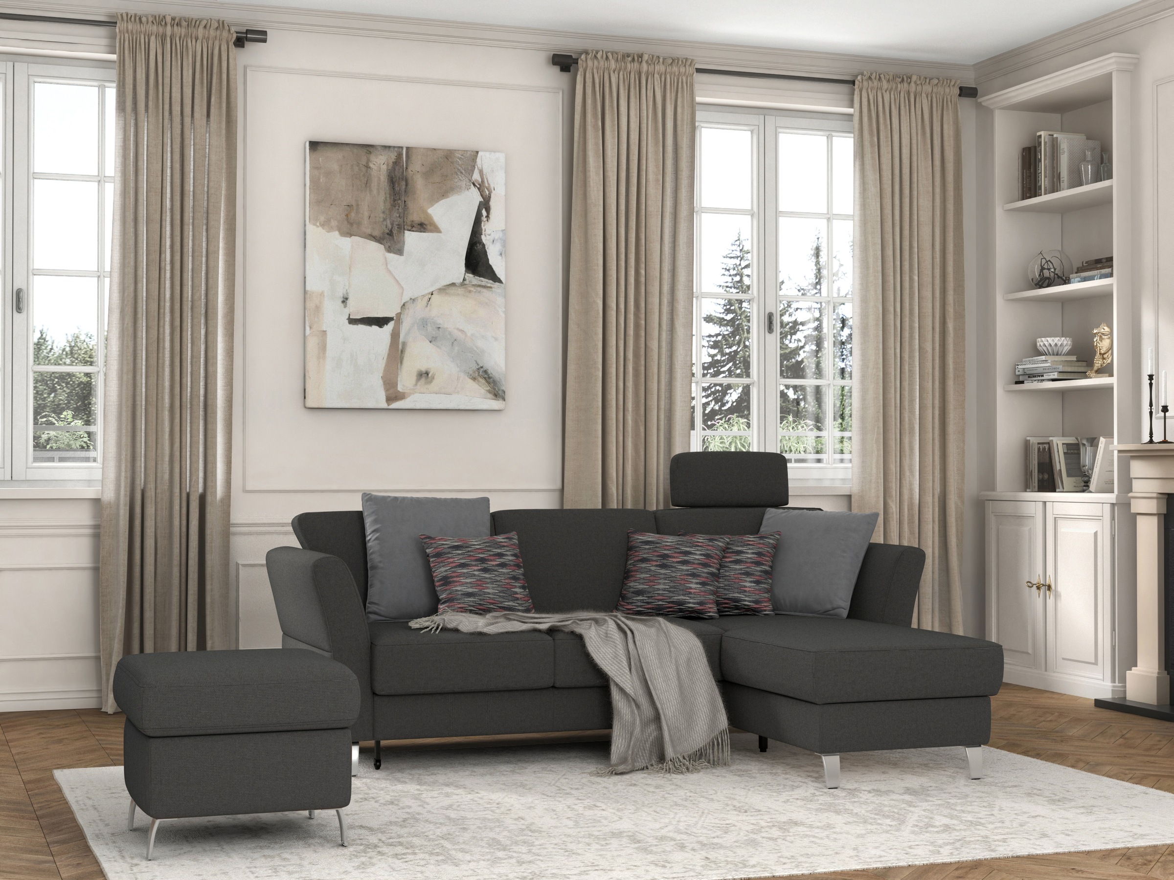 sit&more Ecksofa »Visby L-Form« wahlweise mit Bettfunktion und Bettkasten, günstig online kaufen